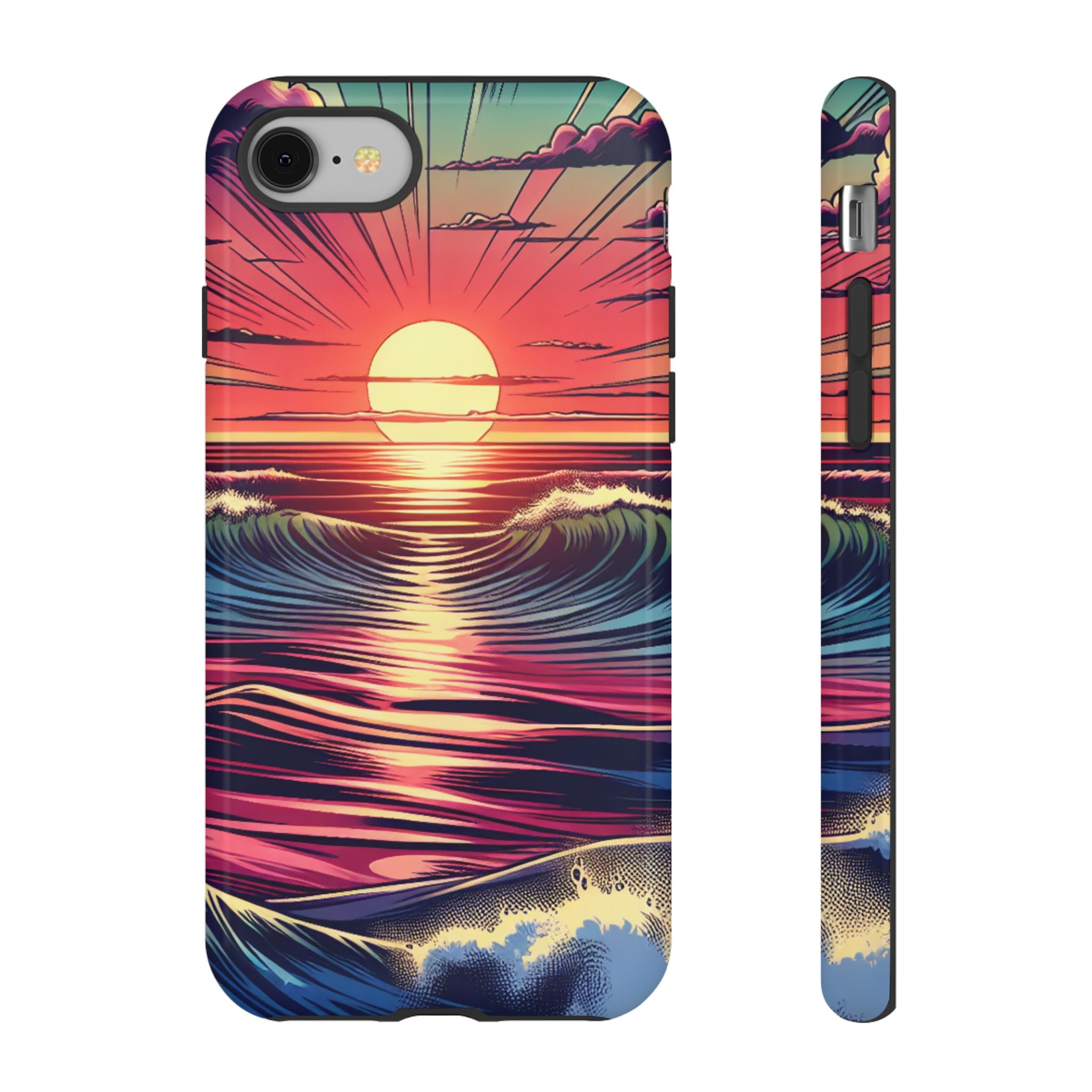 Vibrant Sunset Phone Case, Tough Cases, Beach Lover Gift, Ocean Inspired, Summer Vibes, Colorful Cell Phone Cover