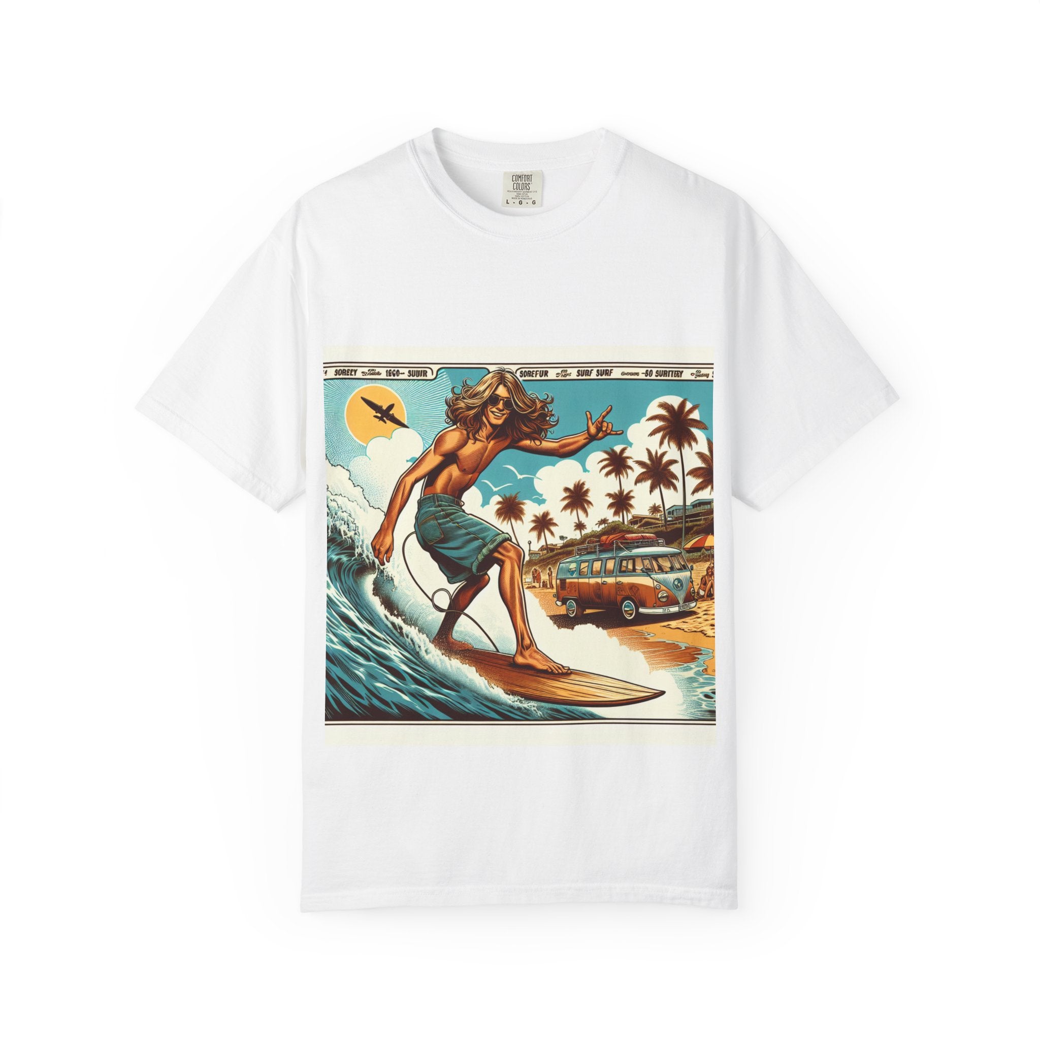 Beach Vibes T-shirt, Surfing Tee, Summer Apparel, Unisex Graphic Shirt, Vacation Wear, Gift for Surfers, Outdoor Activities