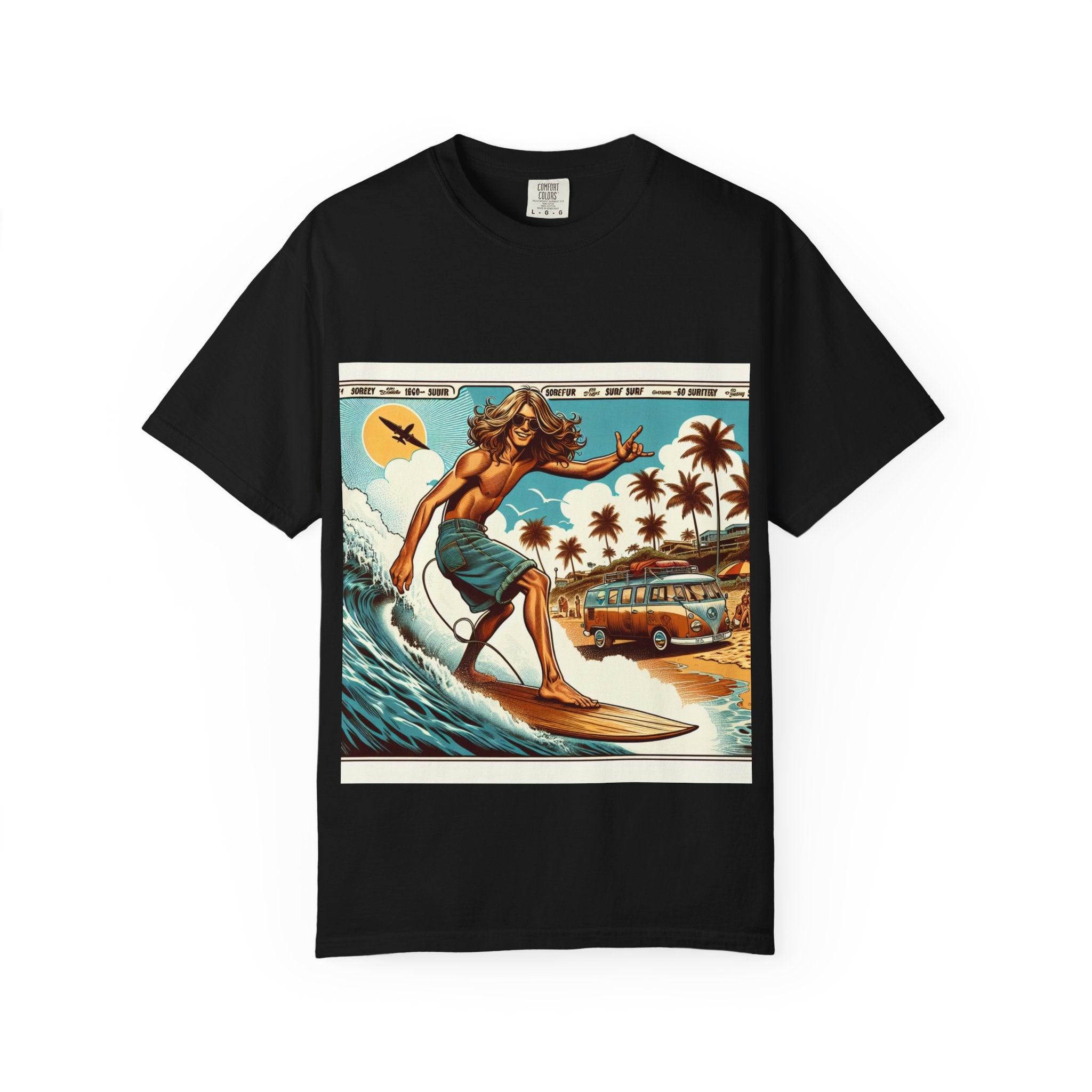 Beach Vibes T-shirt, Surfing Tee, Summer Apparel, Unisex Graphic Shirt, Vacation Wear, Gift for Surfers, Outdoor Activities