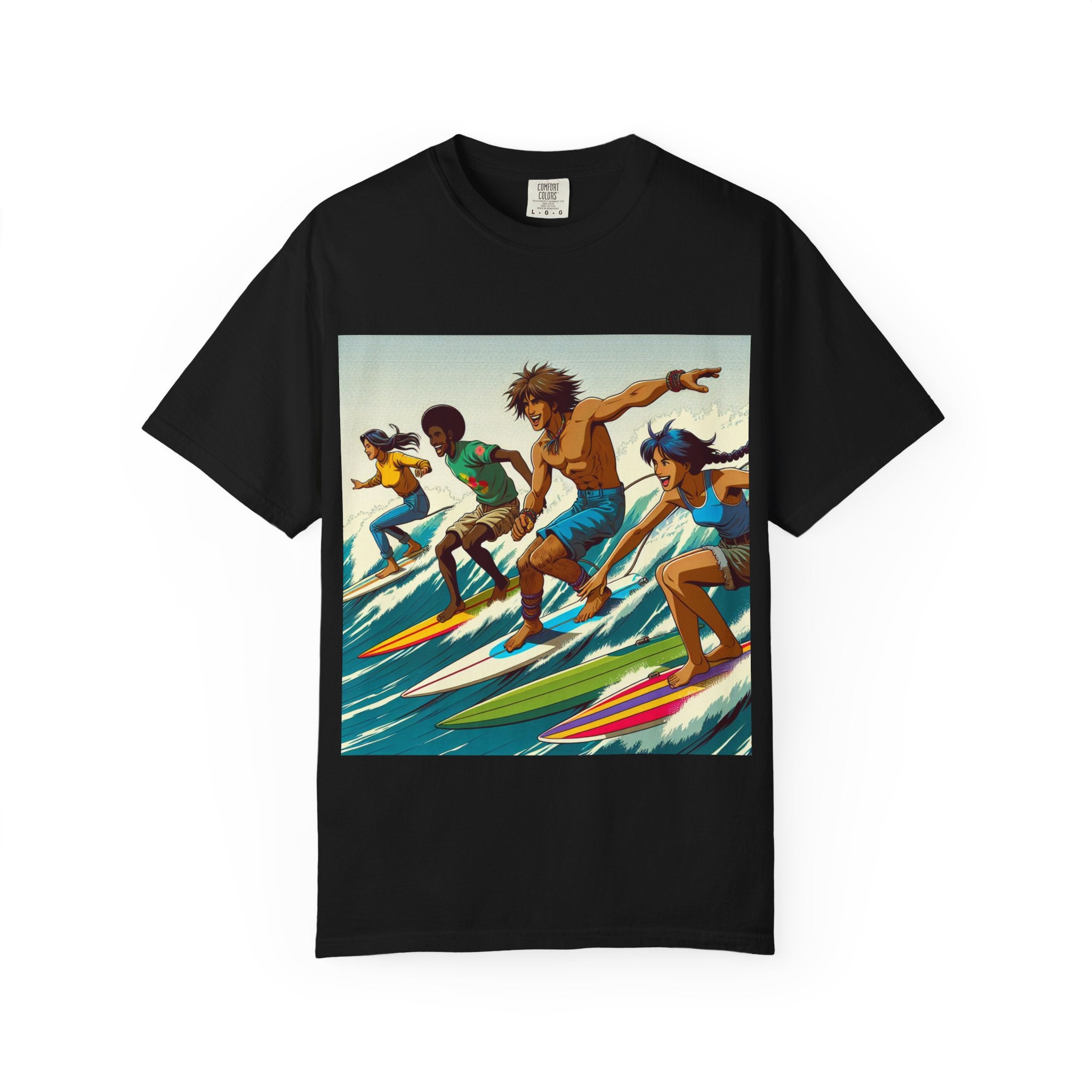 Surfing Vibes Unisex T-shirt, Beachwear, Summer Apparel, Surfing Gift, Casual Tee