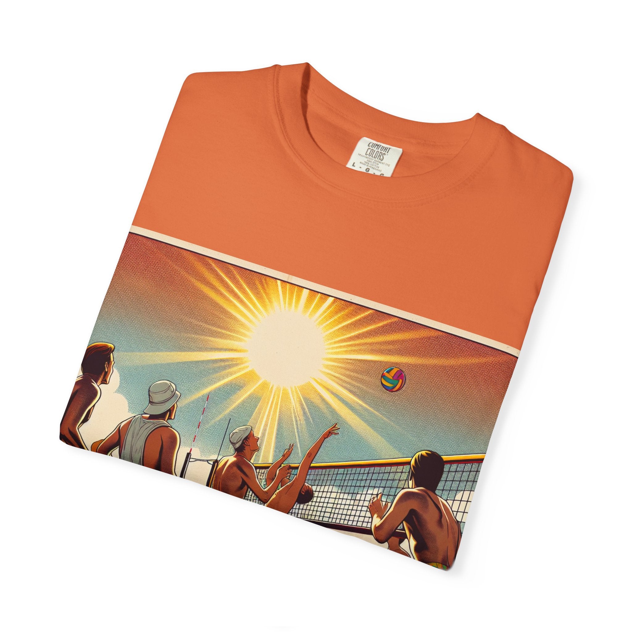 Beach Volleyball Vibes Unisex Garment-Dyed T-shirt | Summer Style, Casual Wear, Gift for Him/Her, Beach Day Essential, Vacation Outfit