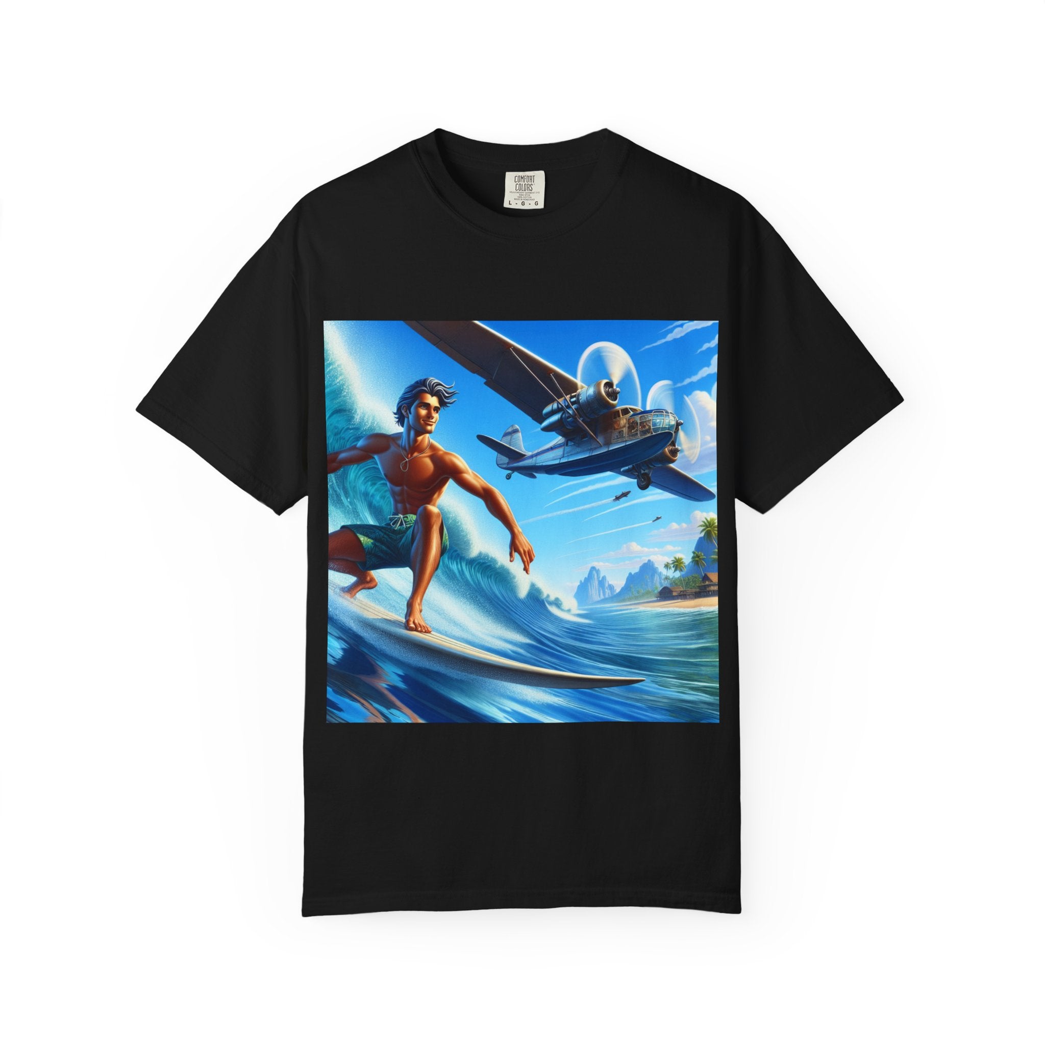 Surf Adventure Unisex T-Shirt, Perfect for Beach Lovers, Vacation Tees, Summer Apparel, Gift for Surfers and Travelers