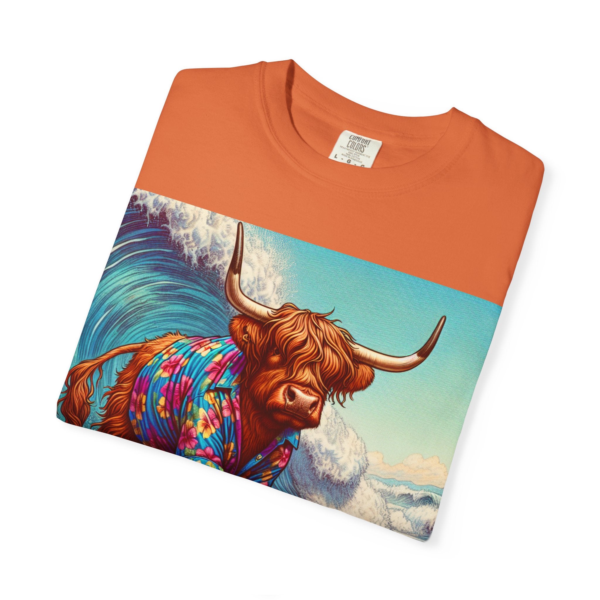 Surfing Highland Cow Unisex T-shirt | Fun Casual Tee for Summer Adventures, Beach Days, Gifts for Cow Lovers, Surfing Enthusiasts, [...]