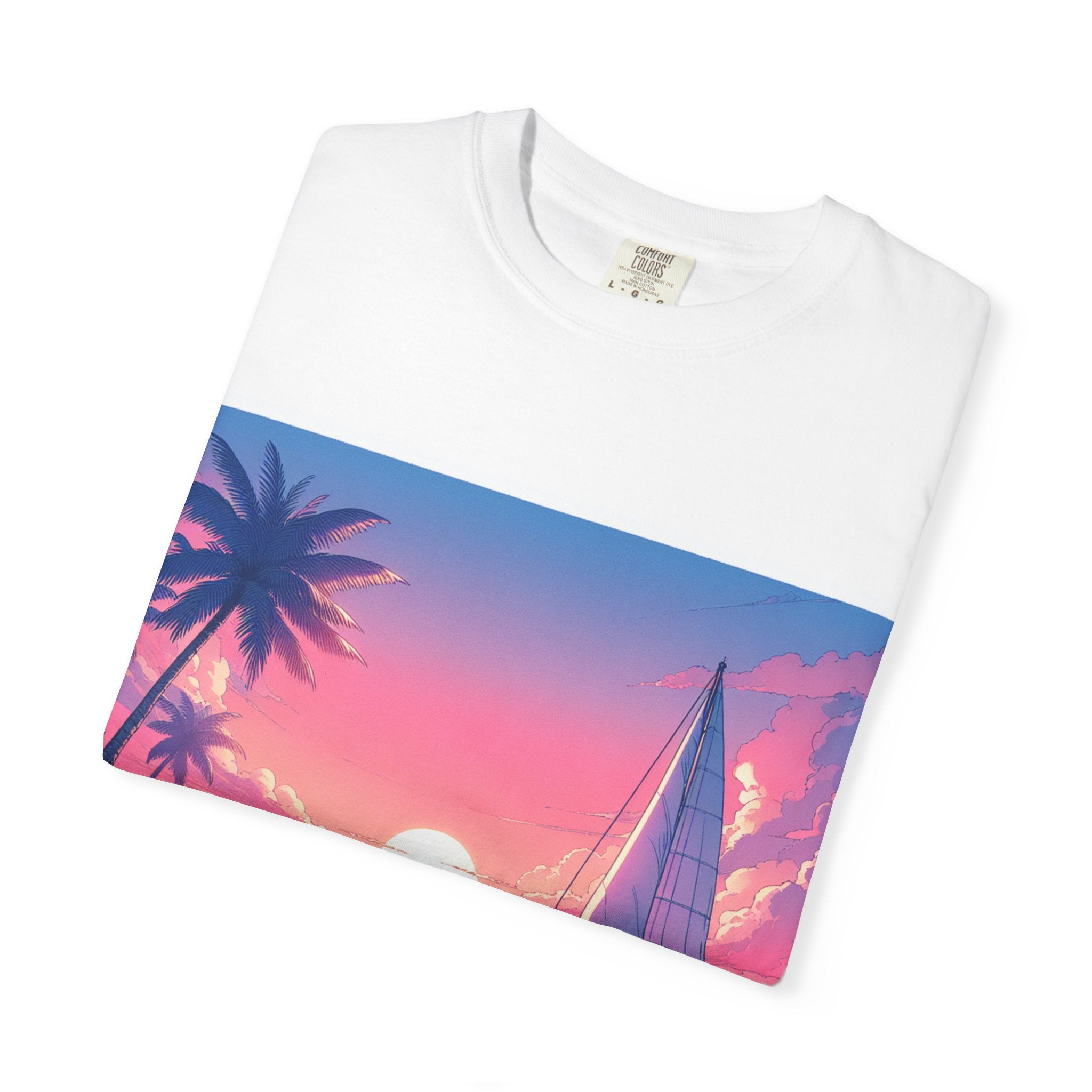 Sunset Sail Unisex T-Shirt, Beach Life Shirt, Vacation Tee, Gift for Sailors, Summer Fashion