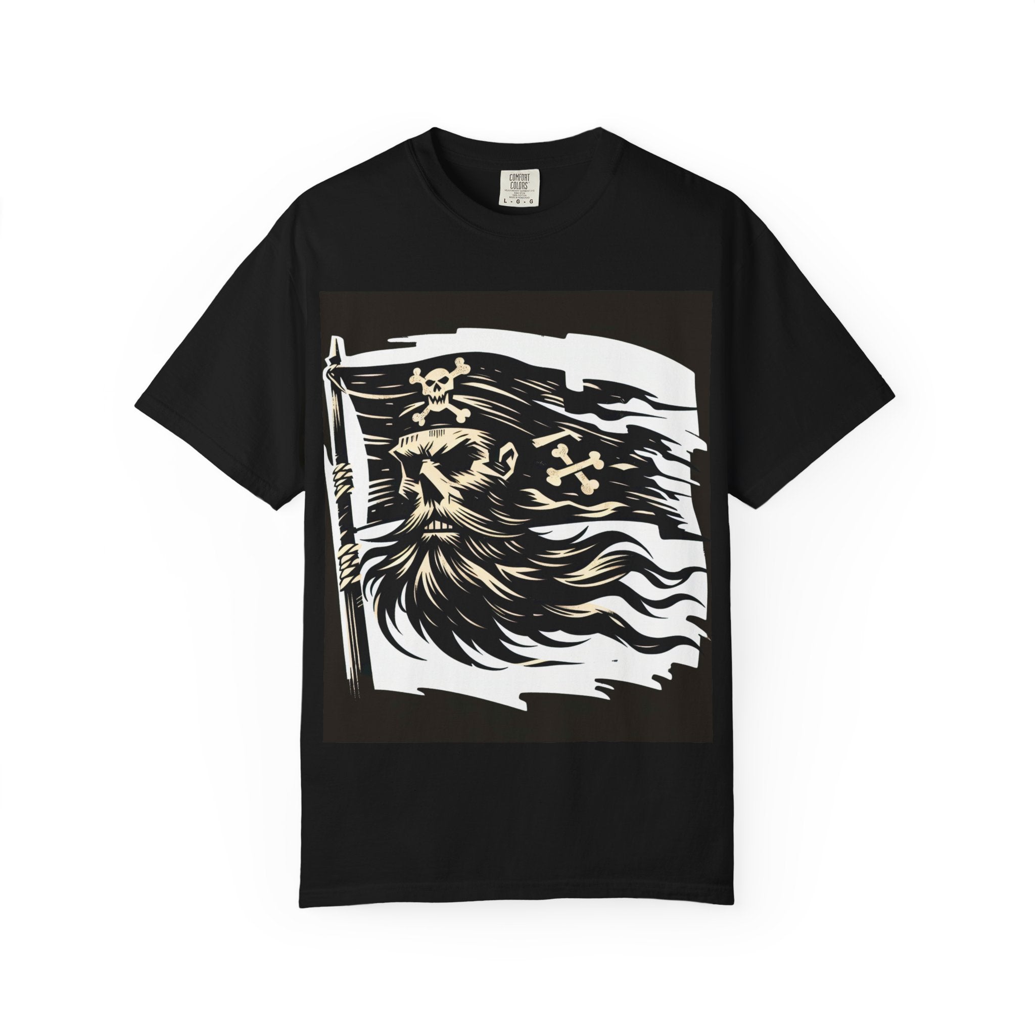 Skull Pirate T-Shirt, Unisex Garment-Dyed Tee for Adventurers, Perfect for Halloween, Pirate Parties, Casual Style, Unique Gift Idea