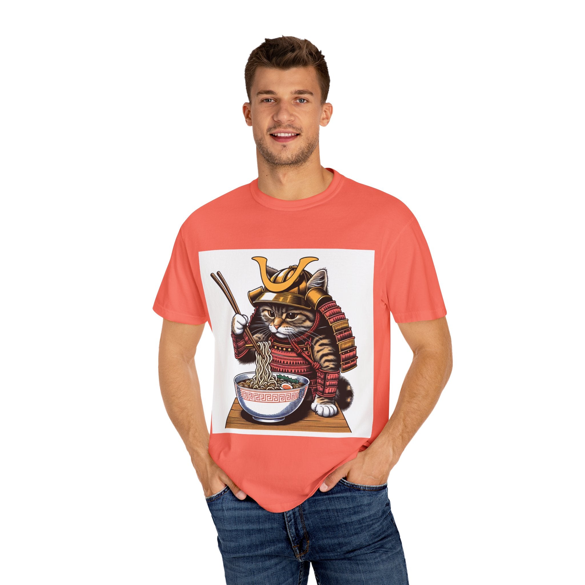 Samurai Cat T-Shirt | Cute Kitten Shirt, Animal Lover Gift, Pet Enthusiast Tee, Unique Graphic Top, Fun Conversation Starter