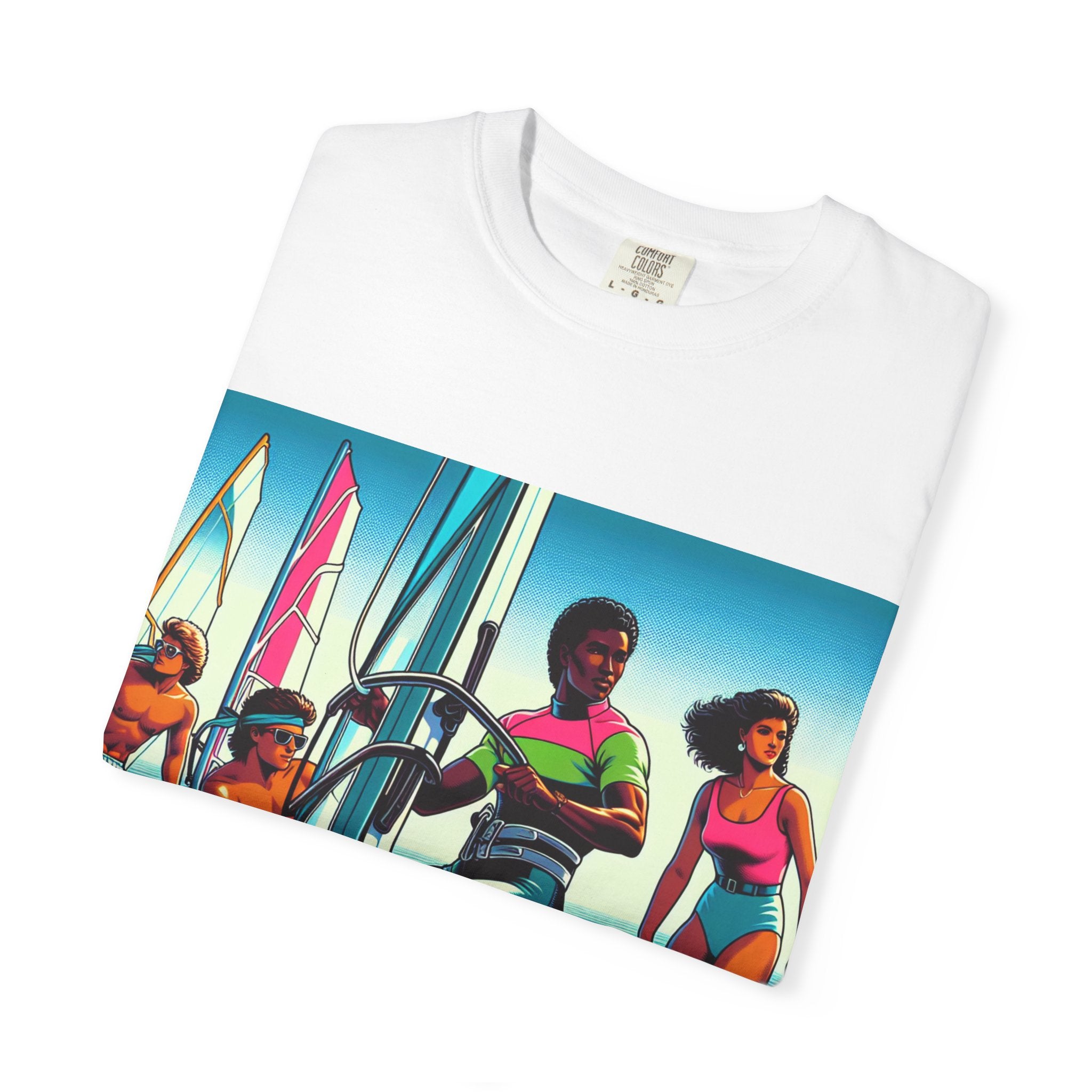 Surf Vibes T-Shirt, Unisex Garment-Dyed Tee, Beachwear for Surf Lovers, Summer Casual Wear, Gift for Surfers