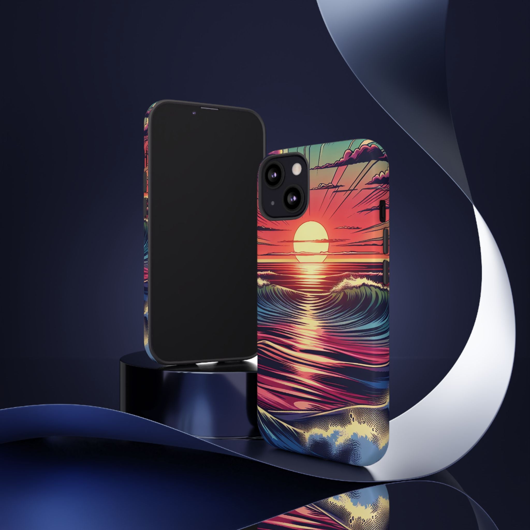 Vibrant Sunset Phone Case, Tough Cases, Beach Lover Gift, Ocean Inspired, Summer Vibes, Colorful Cell Phone Cover