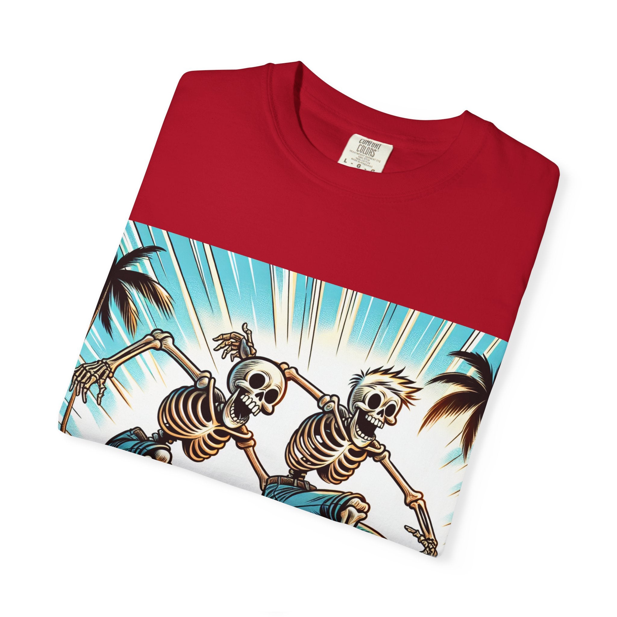 Skateboarding Skeletons T-shirt | Cool Graphic Tee for Summer, Vintage Vibe, Unisex Fashion, Beach Wear, Gift for Him/Her