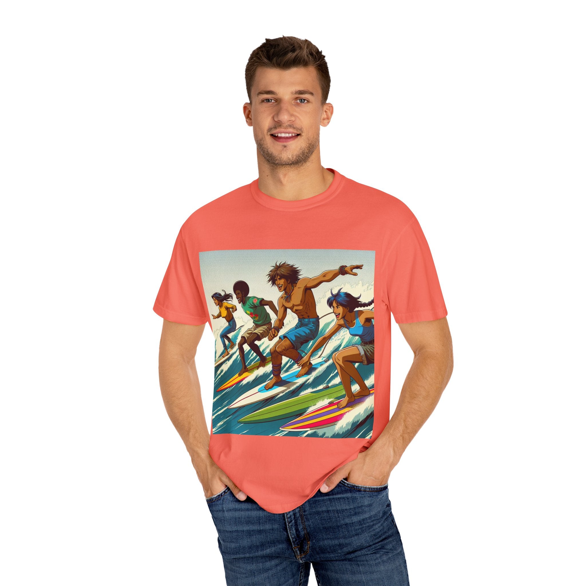 Surfing Vibes Unisex T-shirt, Beachwear, Summer Apparel, Surfing Gift, Casual Tee