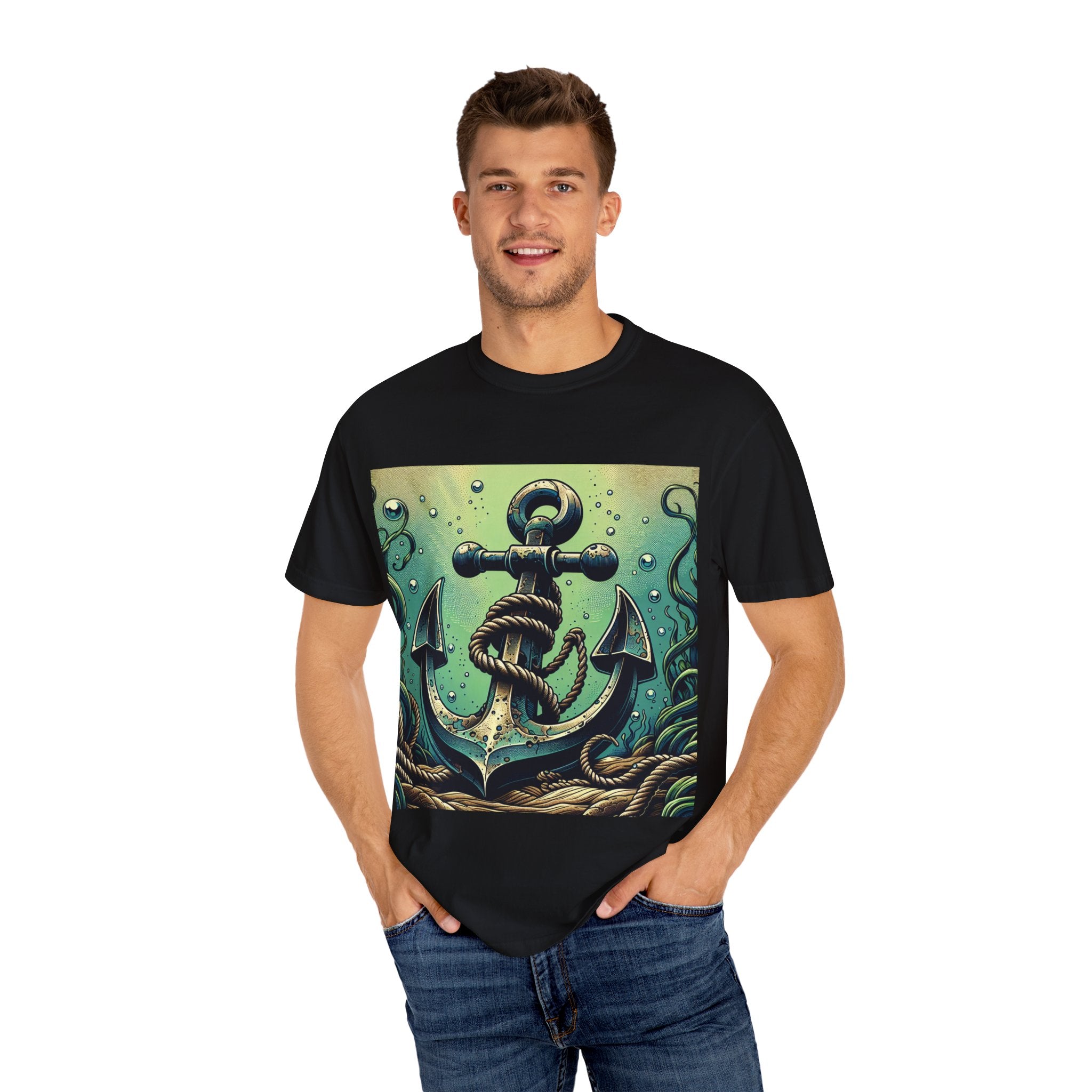 Anchor Design Unisex T-Shirt, Nautical Tee, Gift for Sailors, Summer Wear, Beach Vibes, Ocean Lover Apparel