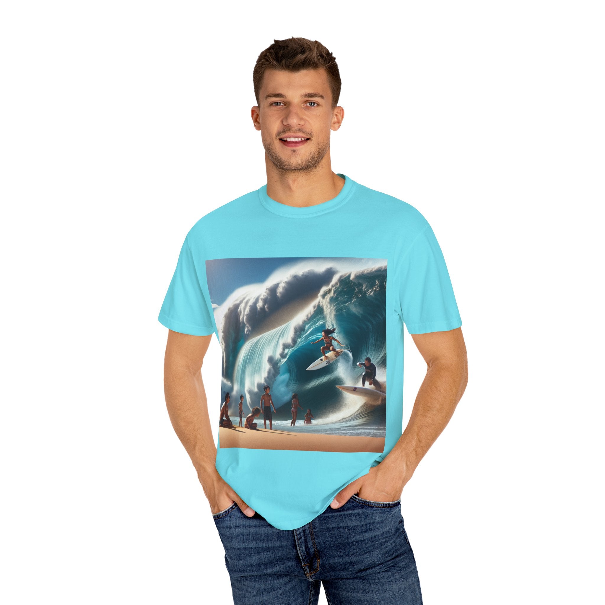 Wave Rider Surf T-Shirt | Unisex Beachwear, Casual Summer Gift, Surfing Apparel, Beach Party Shirt, Ocean Lover Tee
