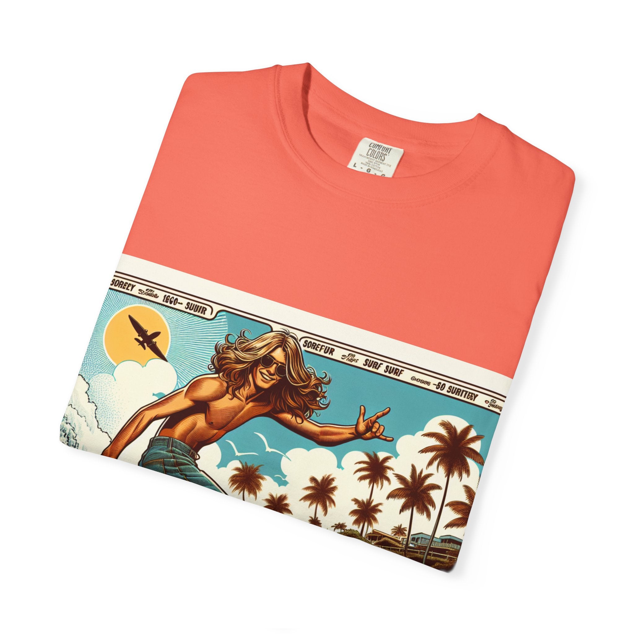 Beach Vibes T-shirt, Surfing Tee, Summer Apparel, Unisex Graphic Shirt, Vacation Wear, Gift for Surfers, Outdoor Activities