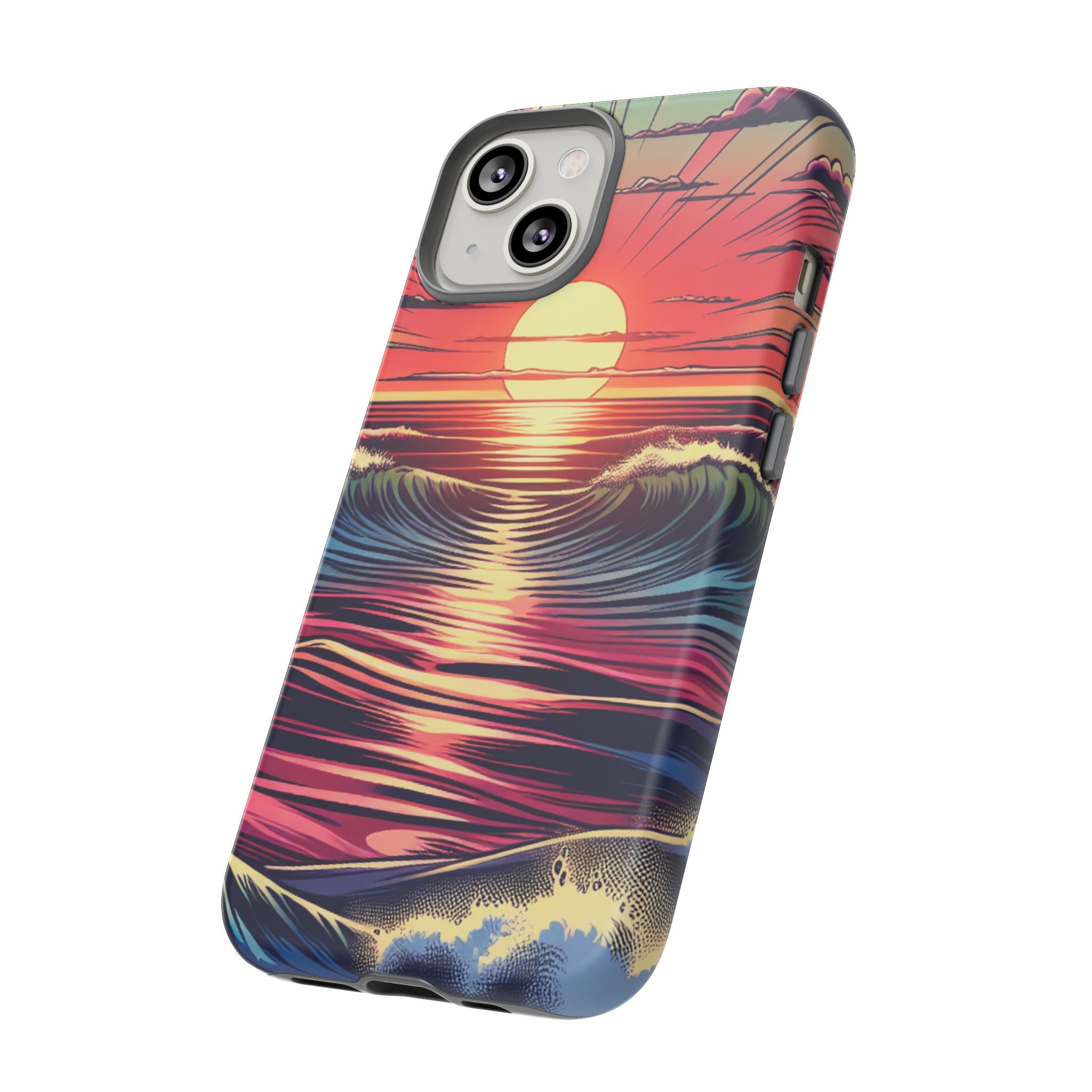 Vibrant Sunset Phone Case, Tough Cases, Beach Lover Gift, Ocean Inspired, Summer Vibes, Colorful Cell Phone Cover