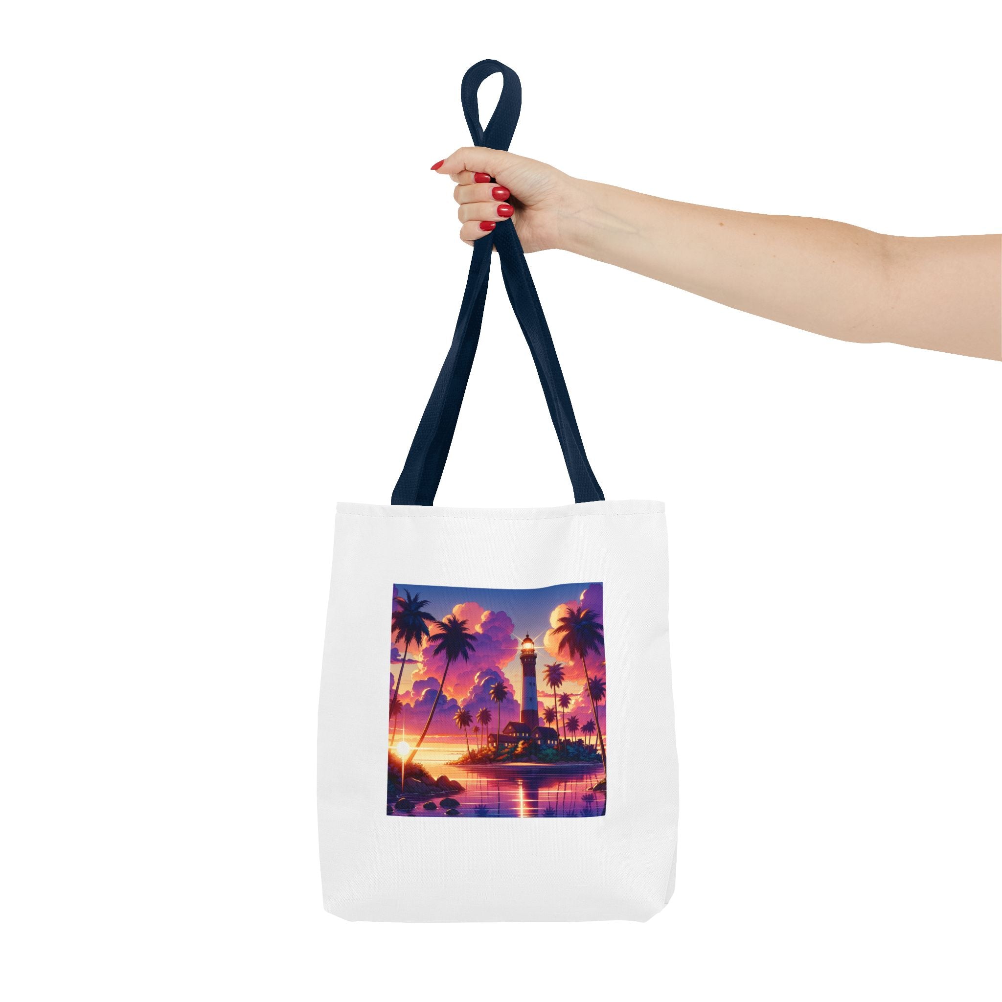 Tote Bag with Lighthouse Design | Beach Bag, Travel Tote, Vacation Accessory, Gift for Ocean Lovers, Summer Tote