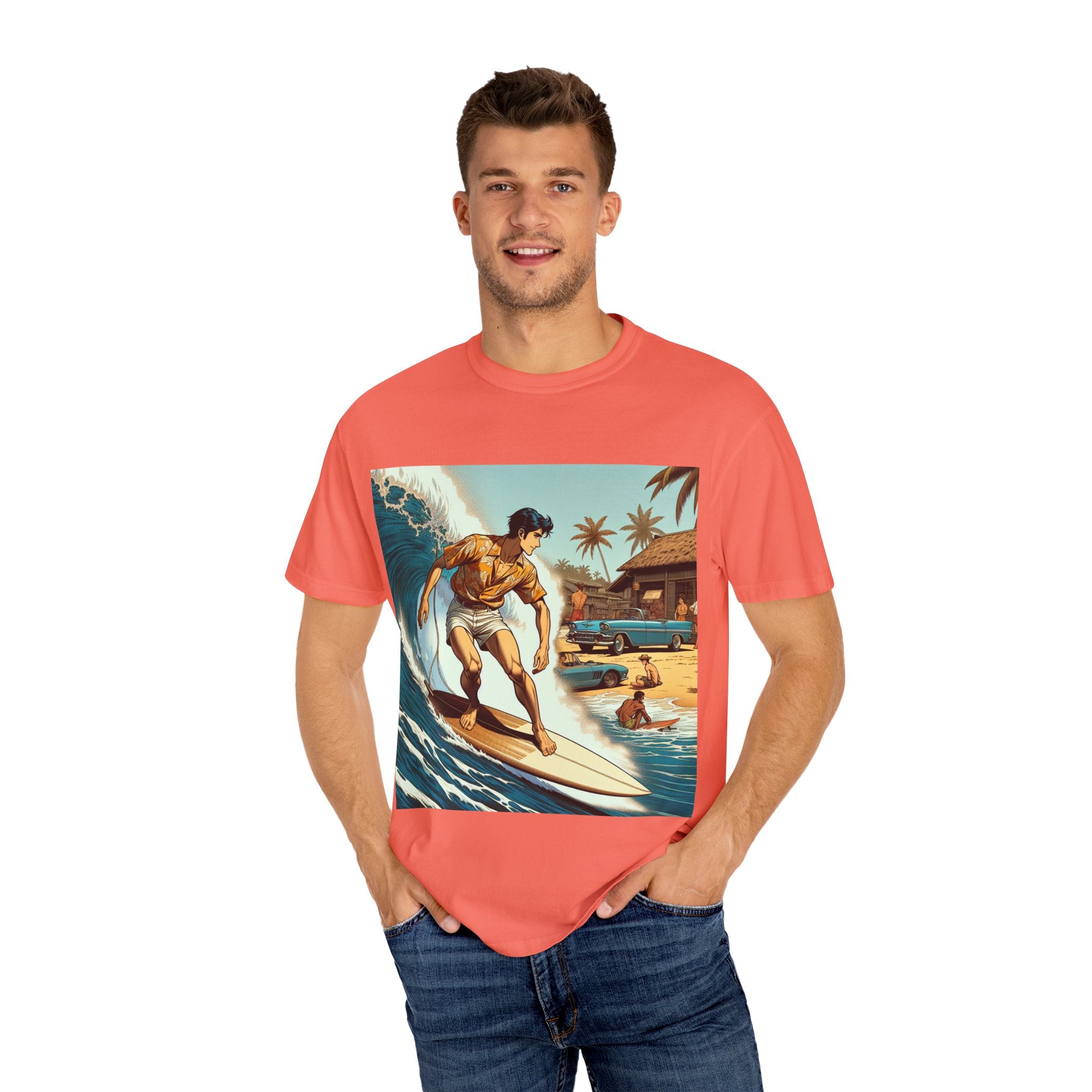 Surfing Vibes T-Shirt for Beach Lovers, Summer Apparel, Unisex Graphic Tee, Vacation Clothing, Casual Wear, Gifts for Surfers