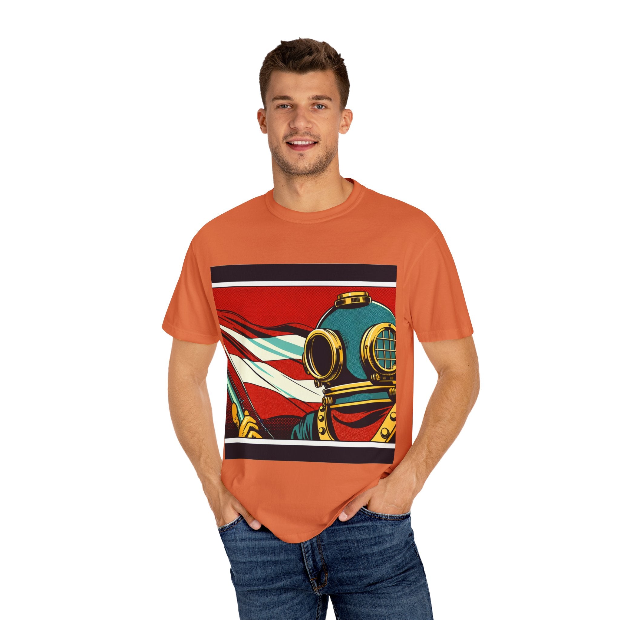 Vintage Diver Graphic T-Shirt | Unisex, Casual Wear, Retro Design, Gift For Ocean Lovers, Summer Fashion