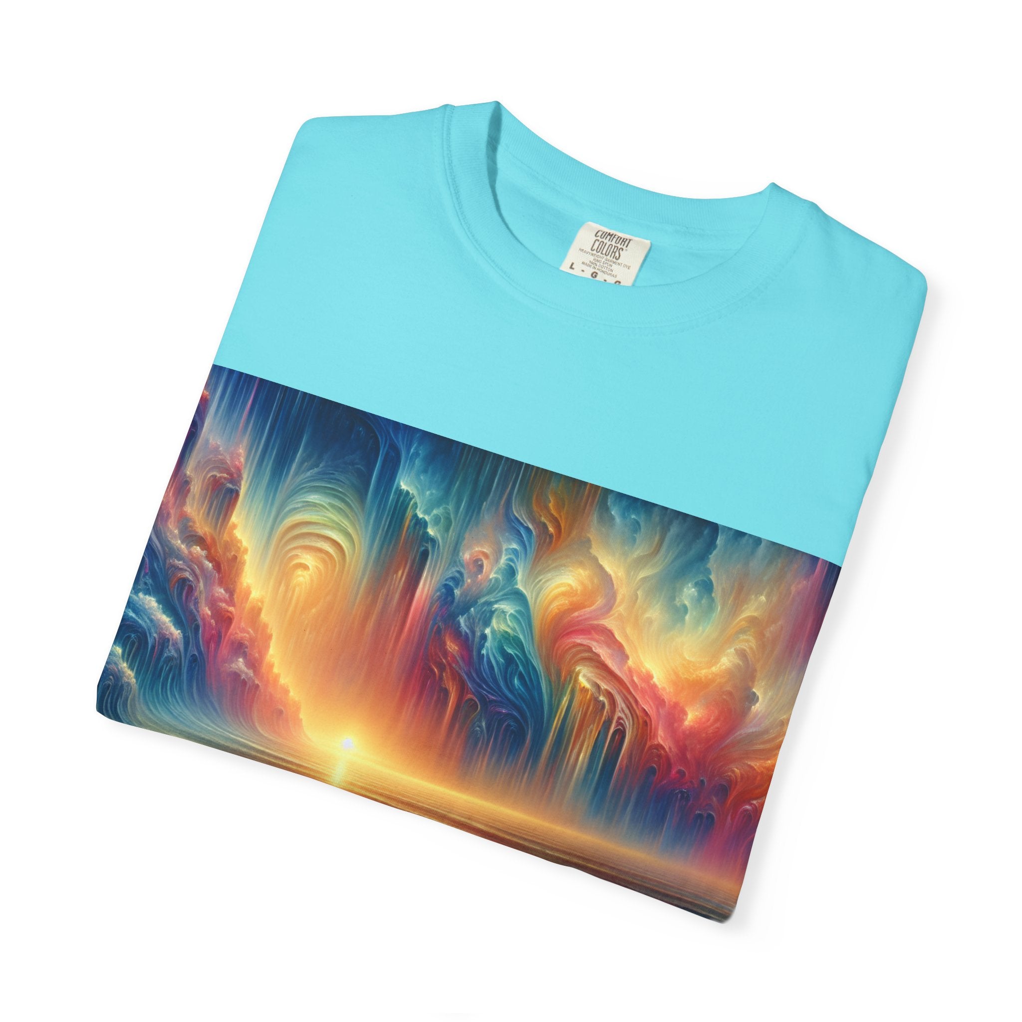 Vibrant Surfing Sunset T-Shirt, Beach Lover Gift, Summer Aesthetic, Unisex Apparel, Adventure Clothe, Travel Essential