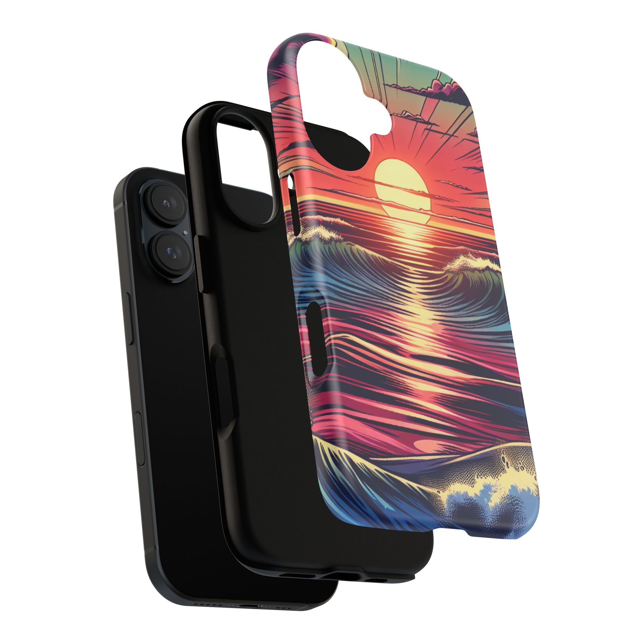 Vibrant Sunset Phone Case, Tough Cases, Beach Lover Gift, Ocean Inspired, Summer Vibes, Colorful Cell Phone Cover