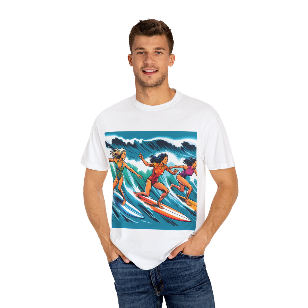 Surfing Sisterhood T-Shirt - Beach Vibes, Summer Style, Gift for Surfers, Casual Wear, Unisex Tee, Ocean Lovers Tee