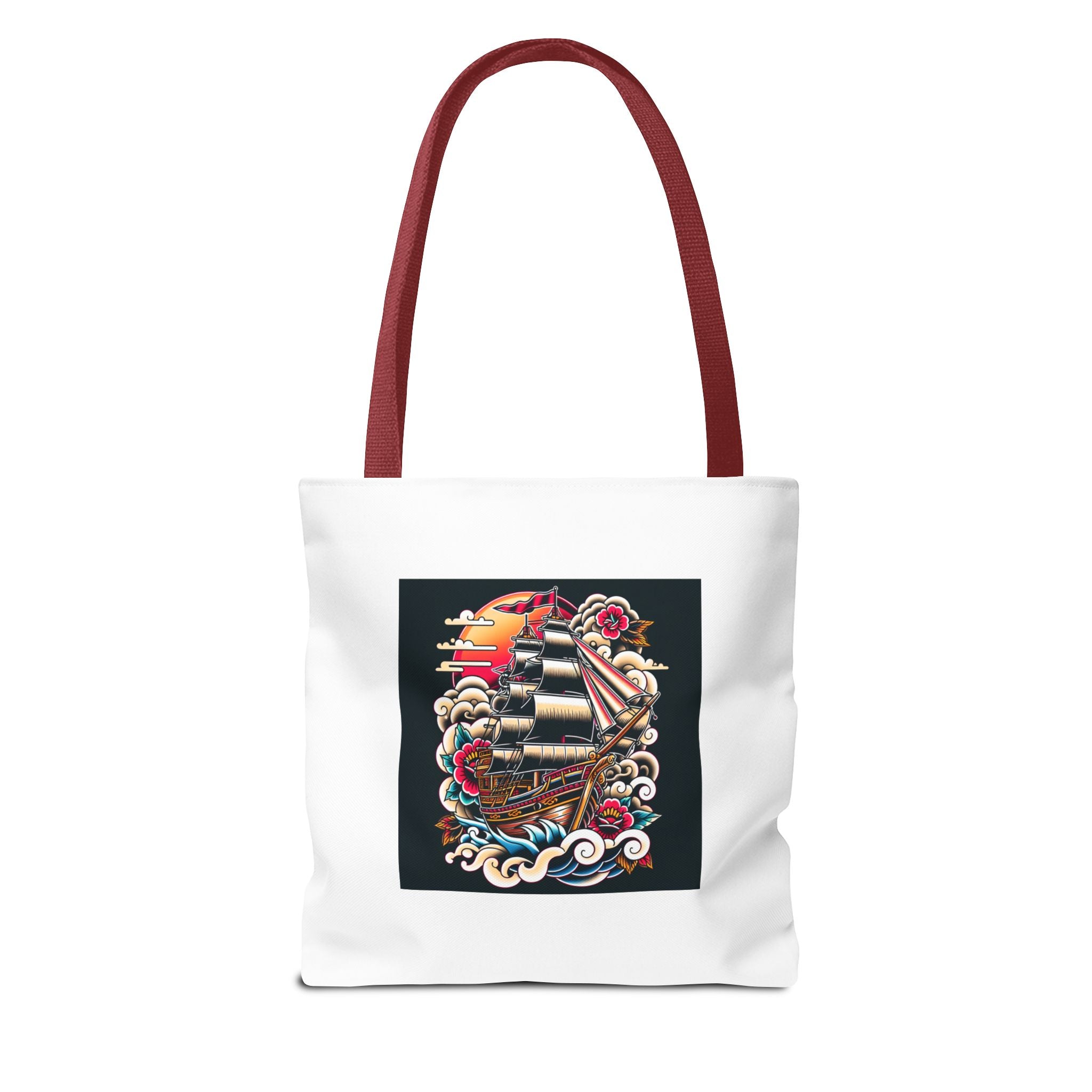 Pirate Ship Tote Bag, Nautical Tote for Adventurers, Eco-Friendly Shopper, Unique Gift for Travelers, Stylish Beach Bag