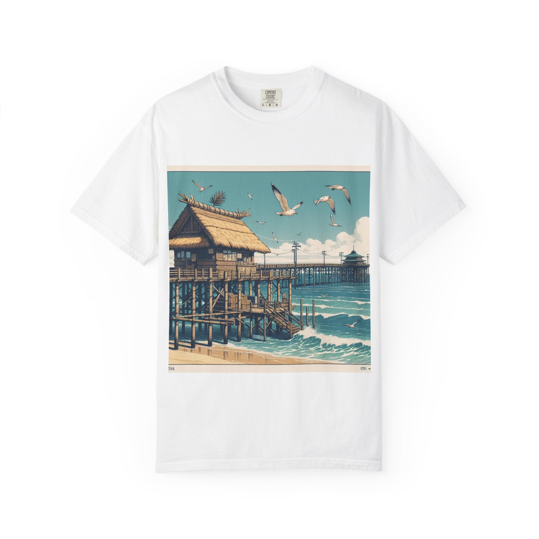 Beach-Inspired Unisex T-shirt, Relaxed Tee, Casual Summer Wear, Ocean Artwork, Vacation Essentials, Gift for Nature Lovers