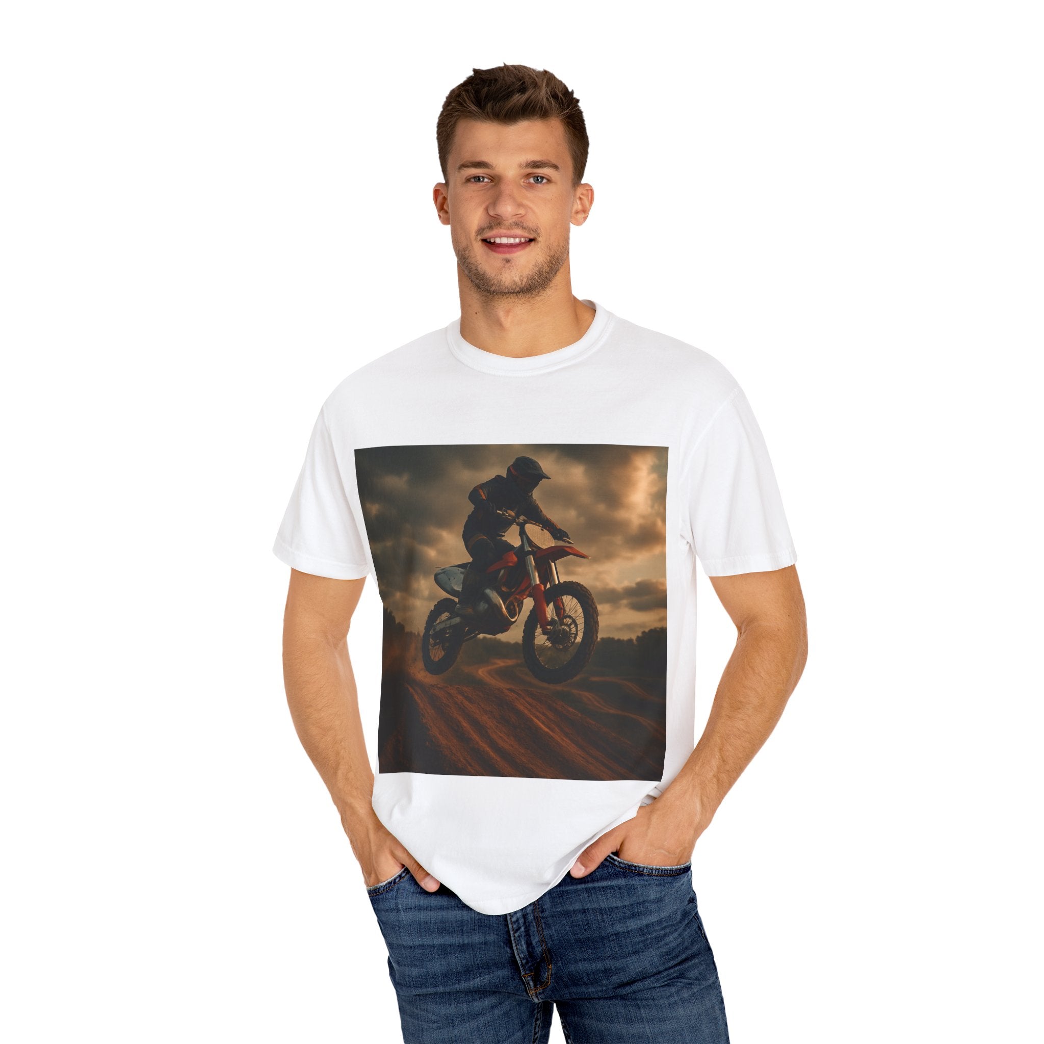 Motocross Adventure T-Shirt | Unisex Garment-Dyed Tee for Riders, Gifts for Motocross Fans, Sportswear, Casual Wear, Outdoor Activities