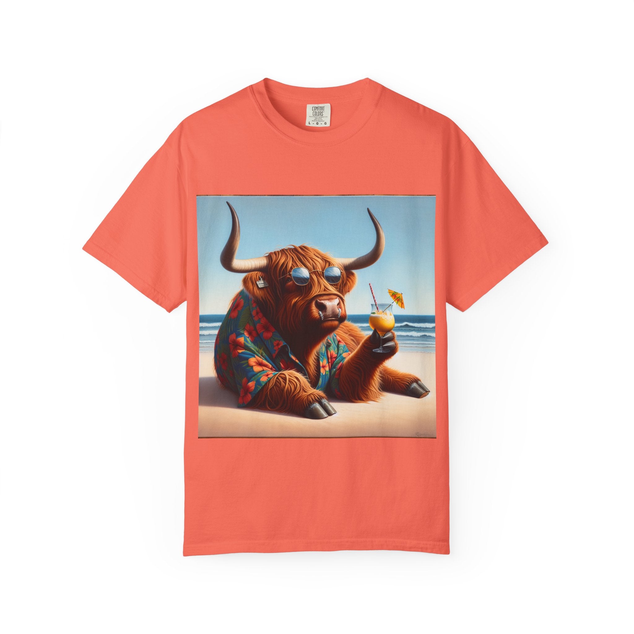 Chill Vibes Cow T-Shirt | Summer Beach Tee, Fun Animal Design, Relaxed Fit, Perfect for Vacations, Gifts