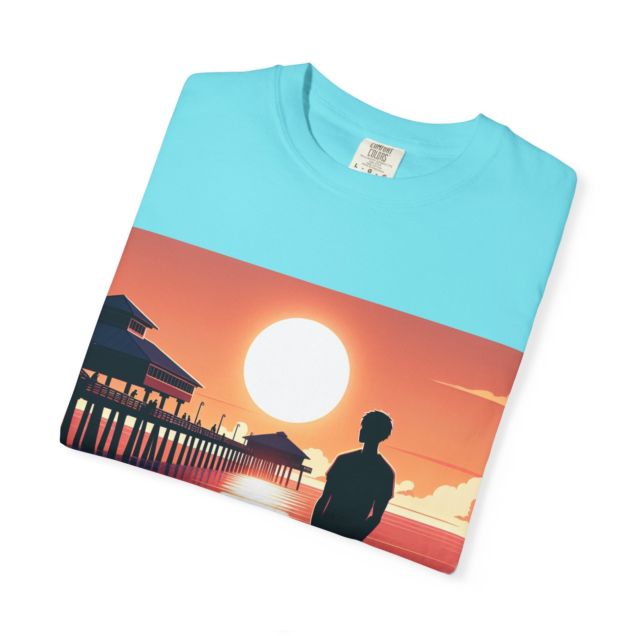 Sunset Vibes Unisex T-shirt | Nature Lover Gift, Relaxed Fit Tee, Casual Summer Wear, Art-Inspired Apparel, Travel T-shirt
