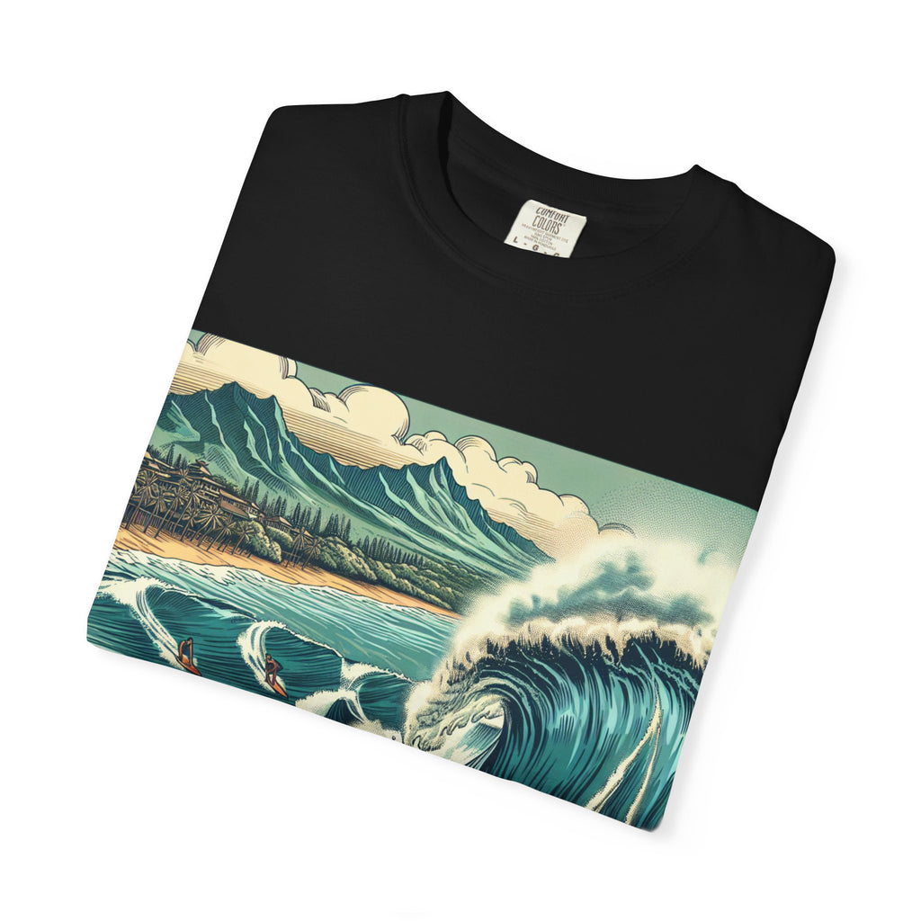 Surfing Waves T-Shirt, Relaxed Summer Style, Beach Lovers Gift, Unisex Tee, Vintage Surf Art, Summer Fun Apparel