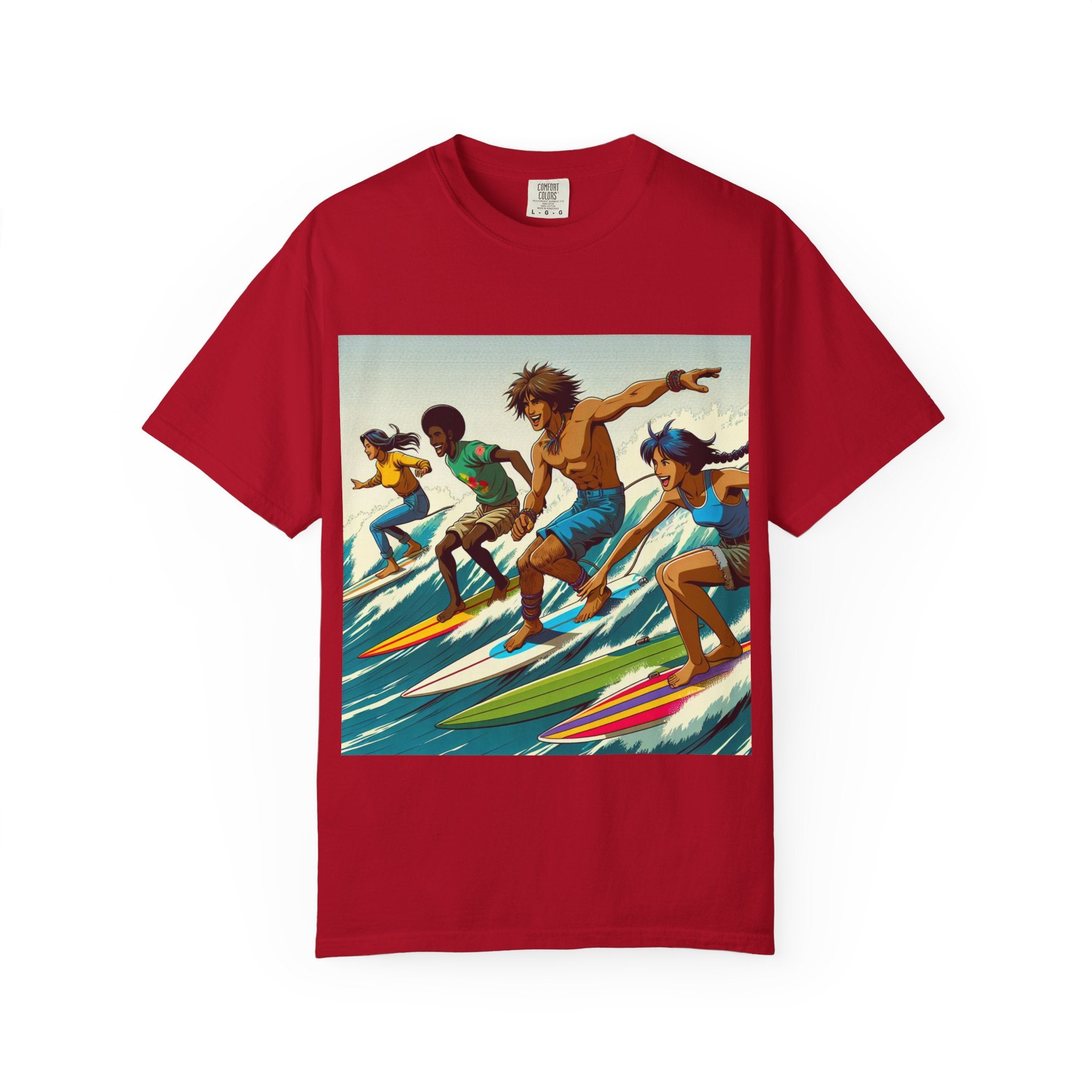 Surfing Vibes Unisex T-shirt, Beachwear, Summer Apparel, Surfing Gift, Casual Tee