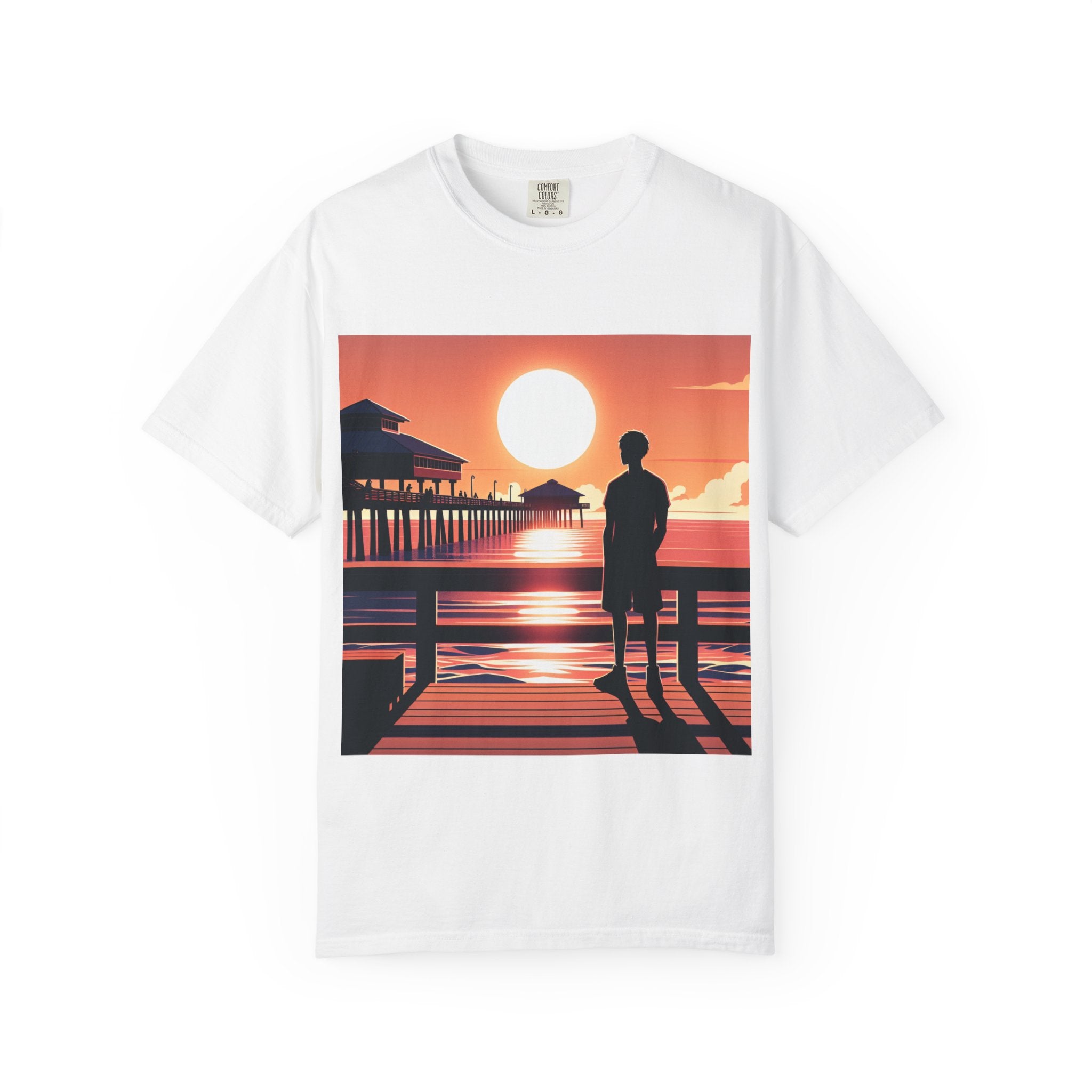 Sunset Vibes Unisex T-shirt | Nature Lover Gift, Relaxed Fit Tee, Casual Summer Wear, Art-Inspired Apparel, Travel T-shirt