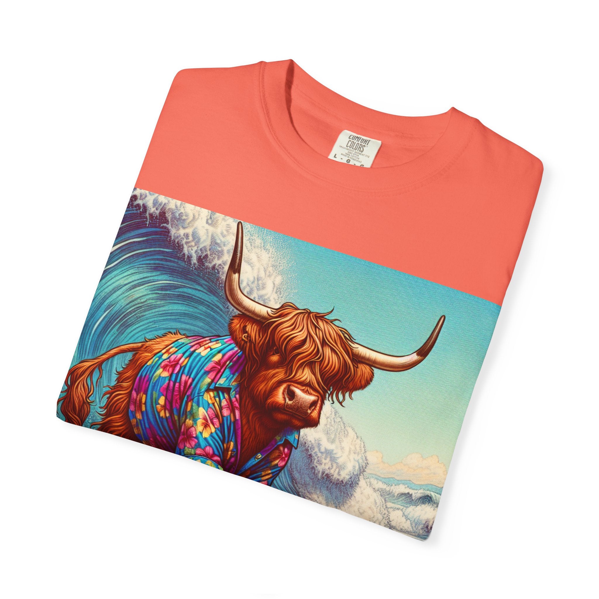 Surfing Highland Cow Unisex T-shirt | Fun Casual Tee for Summer Adventures, Beach Days, Gifts for Cow Lovers, Surfing Enthusiasts, [...]