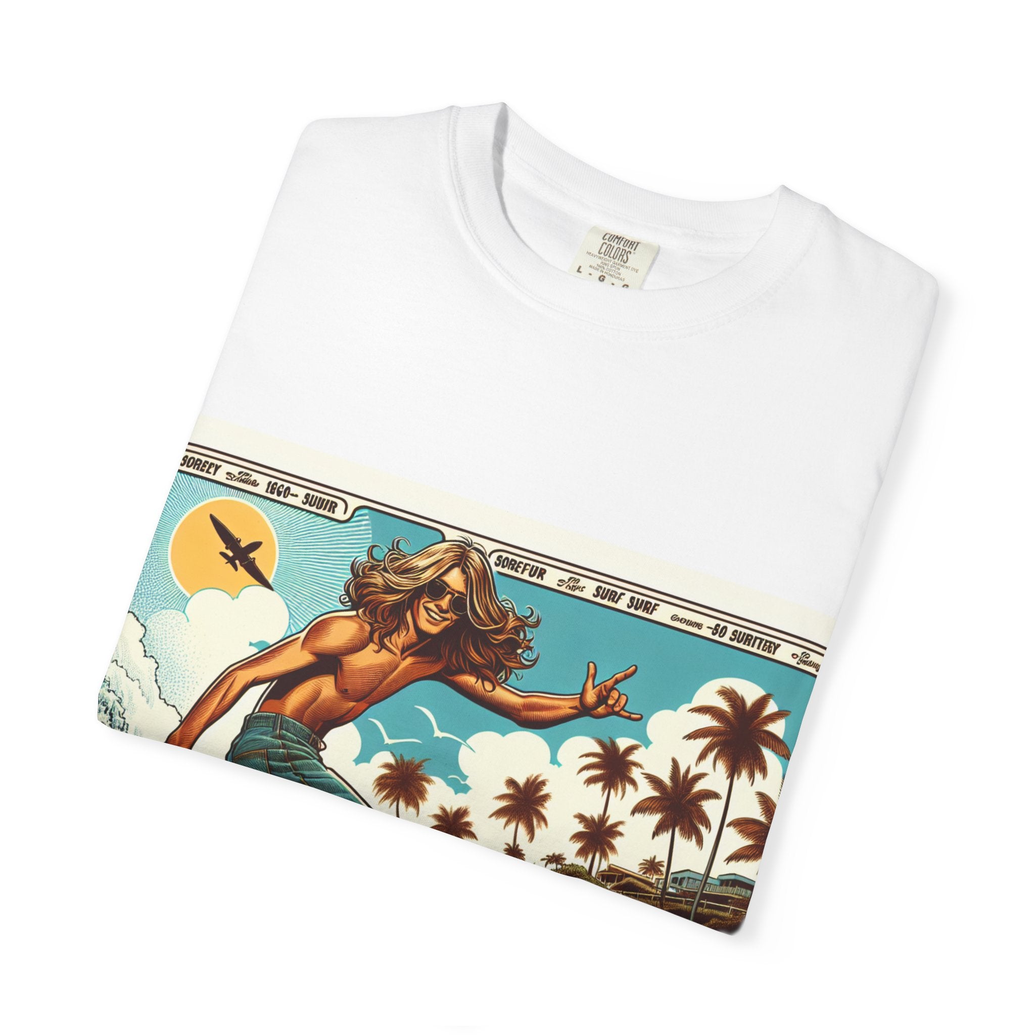 Beach Vibes T-shirt, Surfing Tee, Summer Apparel, Unisex Graphic Shirt, Vacation Wear, Gift for Surfers, Outdoor Activities