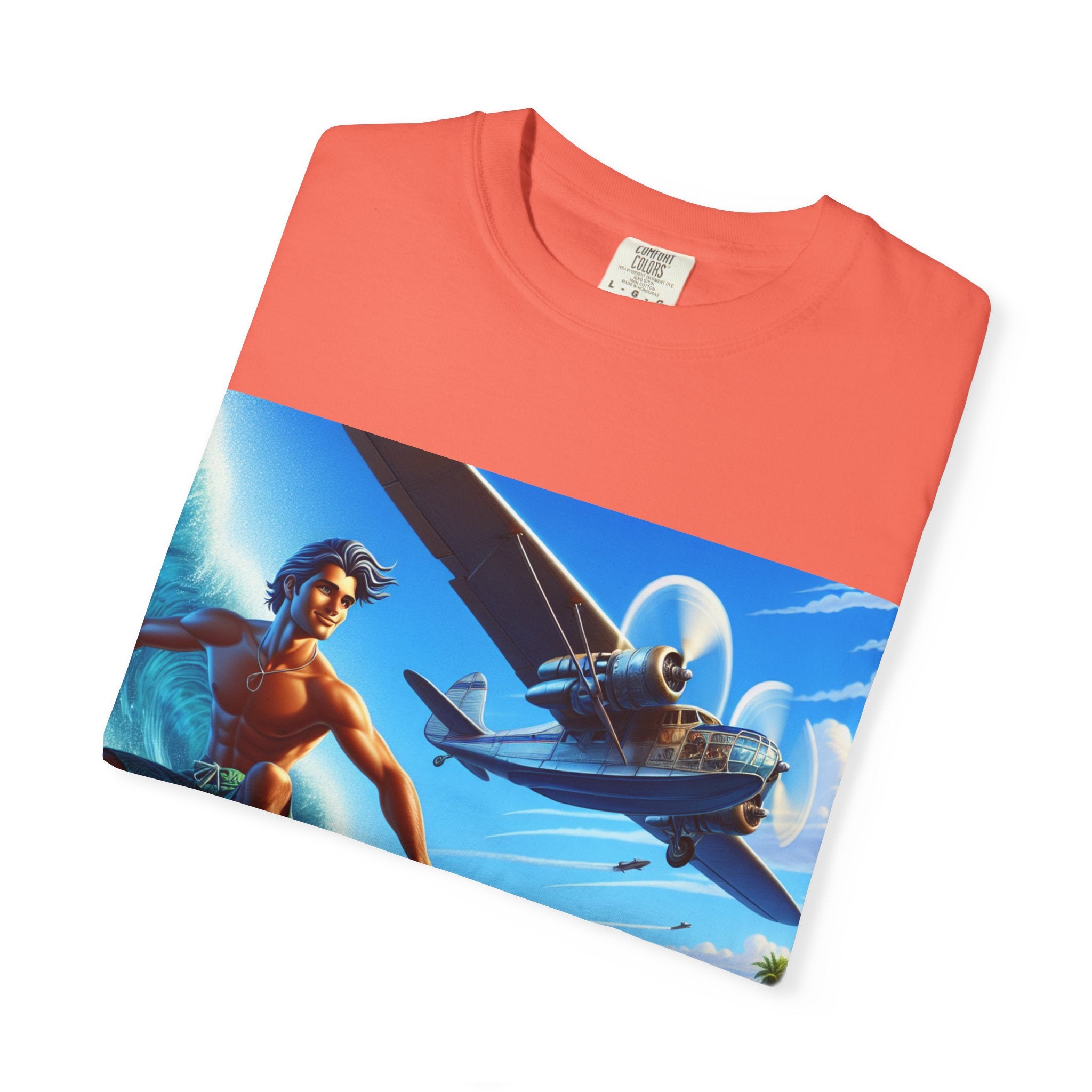 Surf Adventure Unisex T-Shirt, Perfect for Beach Lovers, Vacation Tees, Summer Apparel, Gift for Surfers and Travelers