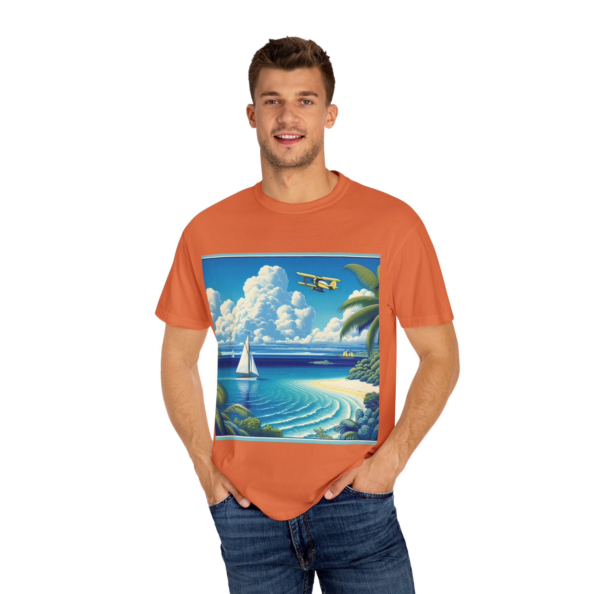 Beach Vibes T-Shirt, Unisex Casual Tee, Summer Apparel, Vacation Wear, Nautical Graphic Shirt