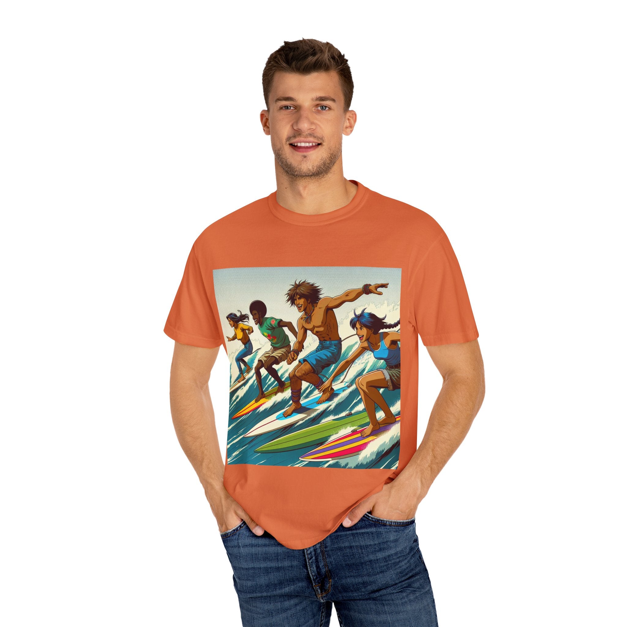Surfing Vibes Unisex T-shirt, Beachwear, Summer Apparel, Surfing Gift, Casual Tee