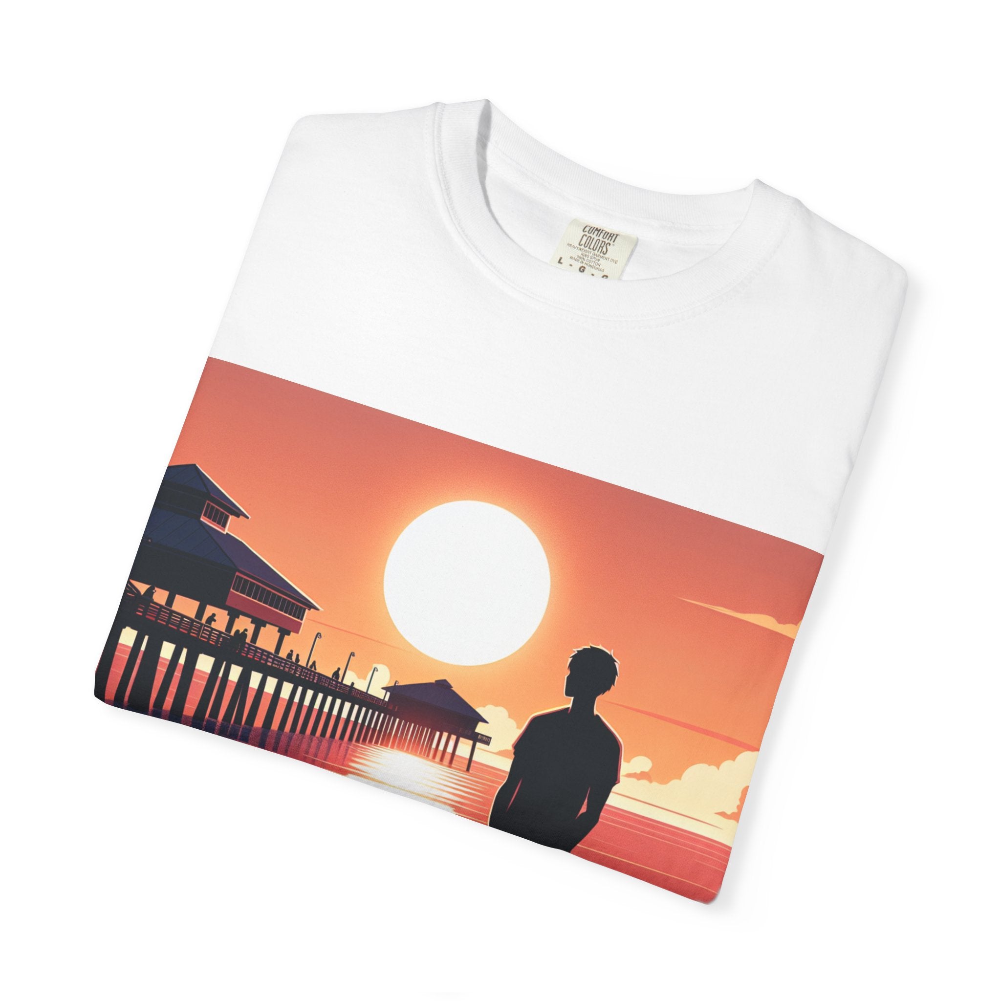Sunset Vibes Unisex T-shirt | Nature Lover Gift, Relaxed Fit Tee, Casual Summer Wear, Art-Inspired Apparel, Travel T-shirt