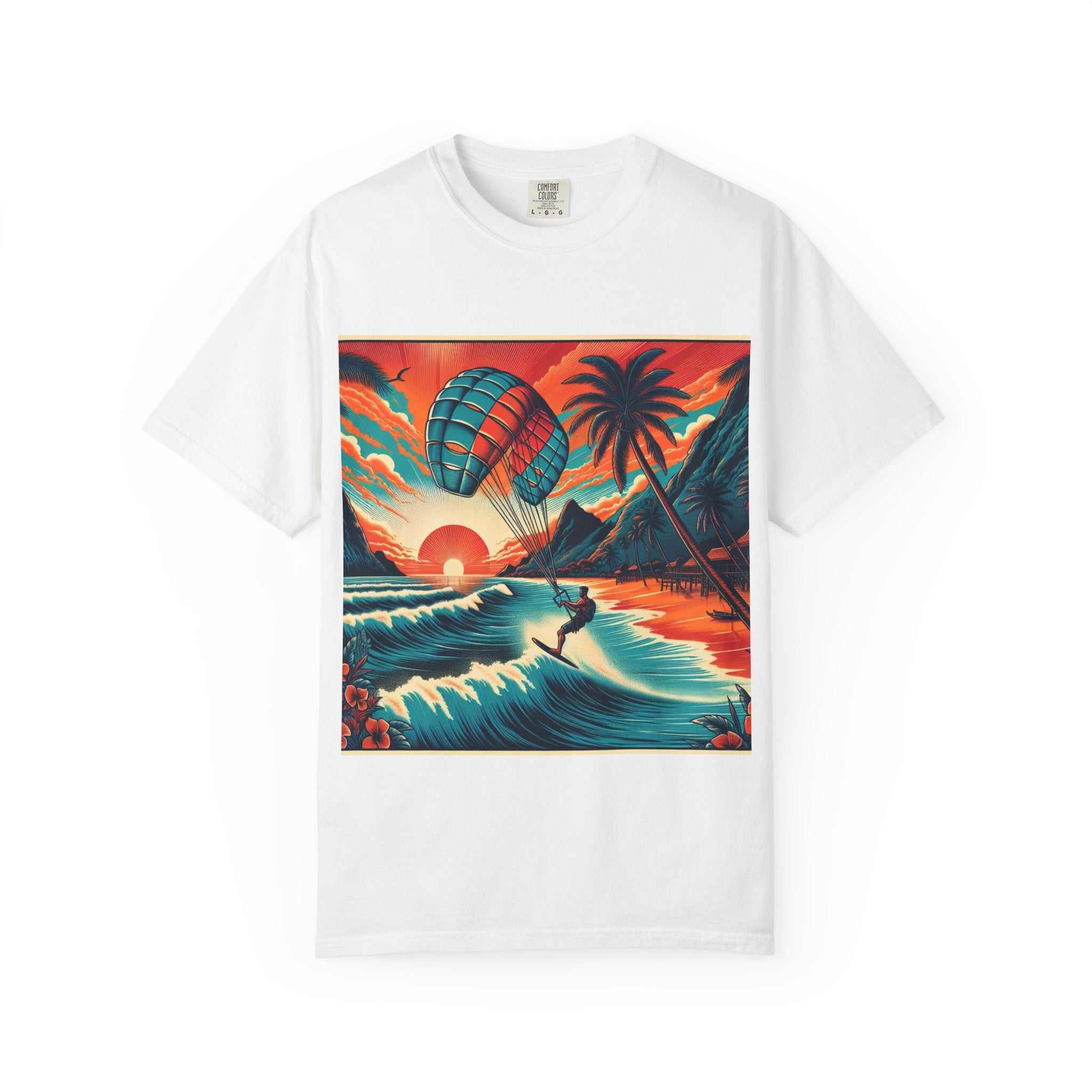 Sunset Paragliding T-Shirt | Beach Vibes Tee, Summer Style Apparel, Gifts for Surfers, Travel Lovers, Adventure Clothing