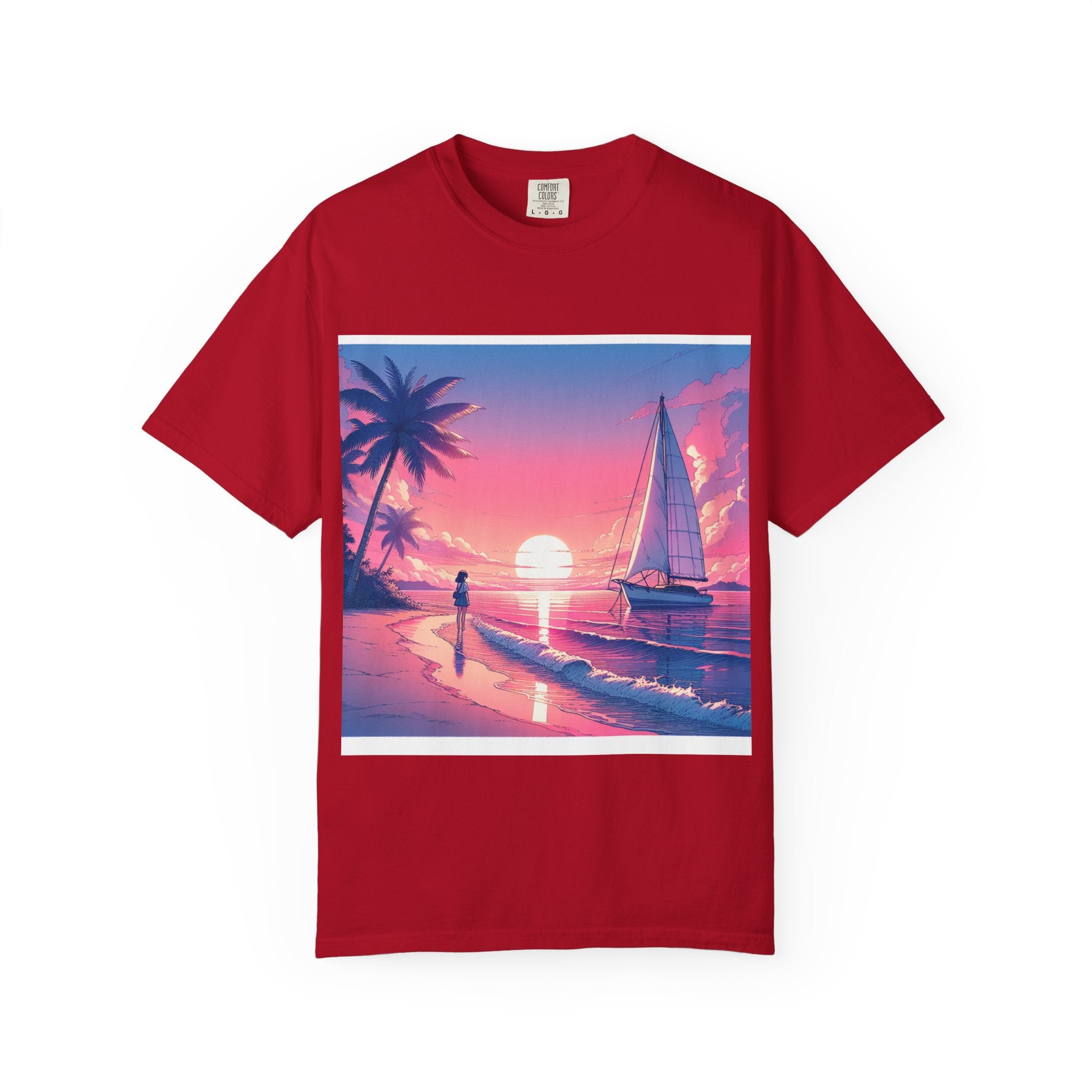 Sunset Sail Unisex T-Shirt, Beach Life Shirt, Vacation Tee, Gift for Sailors, Summer Fashion