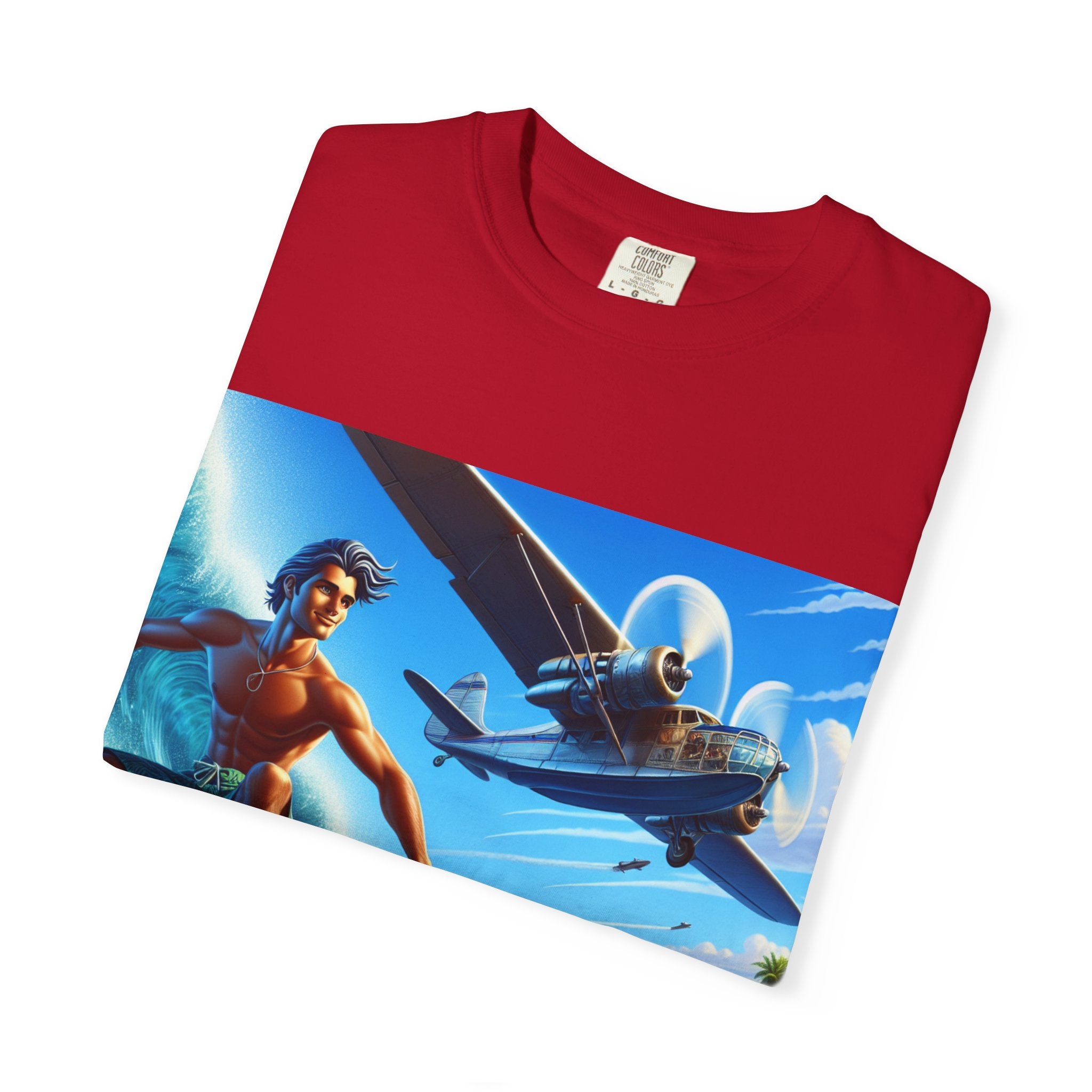 Surf Adventure Unisex T-Shirt, Perfect for Beach Lovers, Vacation Tees, Summer Apparel, Gift for Surfers and Travelers