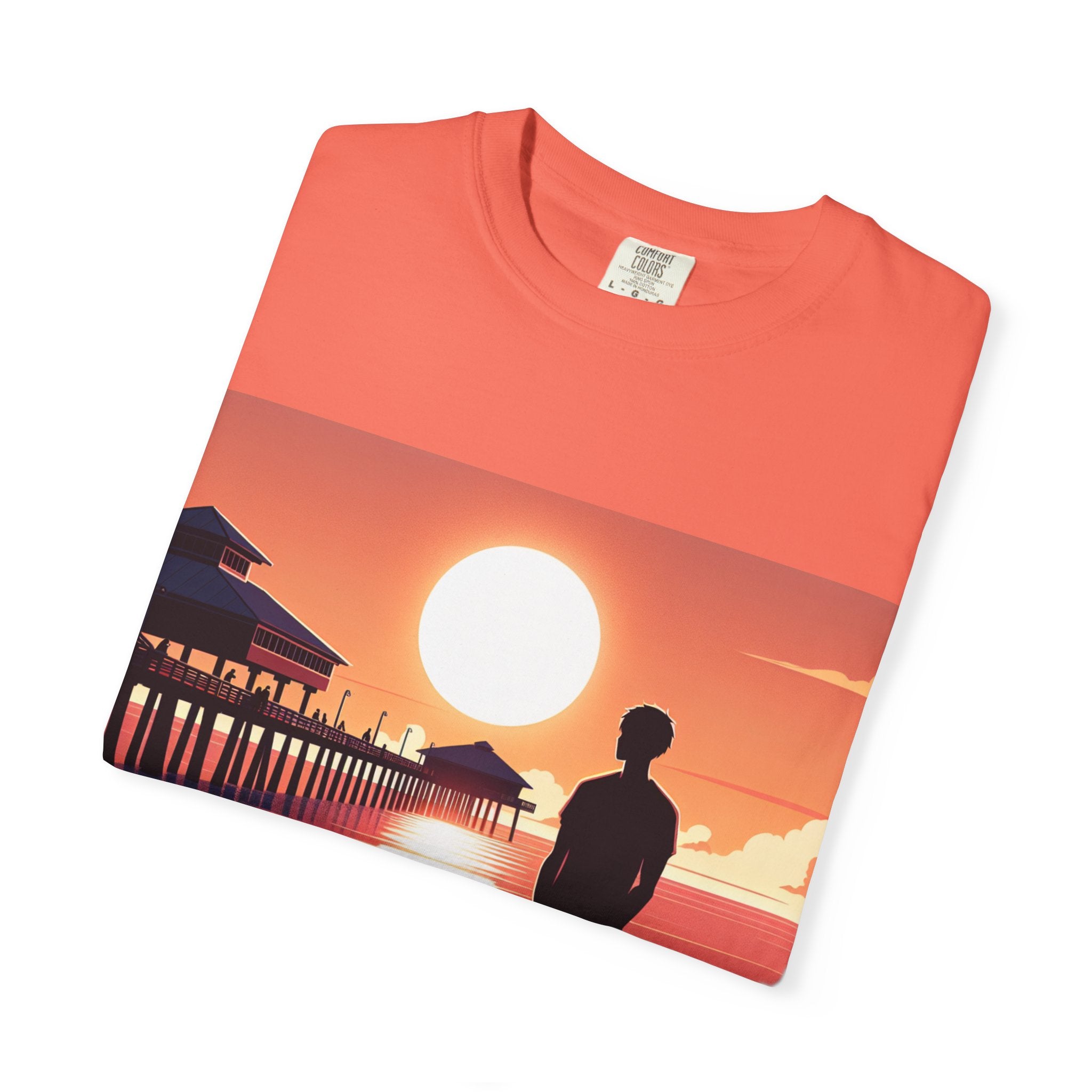 Sunset Vibes Unisex T-shirt | Nature Lover Gift, Relaxed Fit Tee, Casual Summer Wear, Art-Inspired Apparel, Travel T-shirt