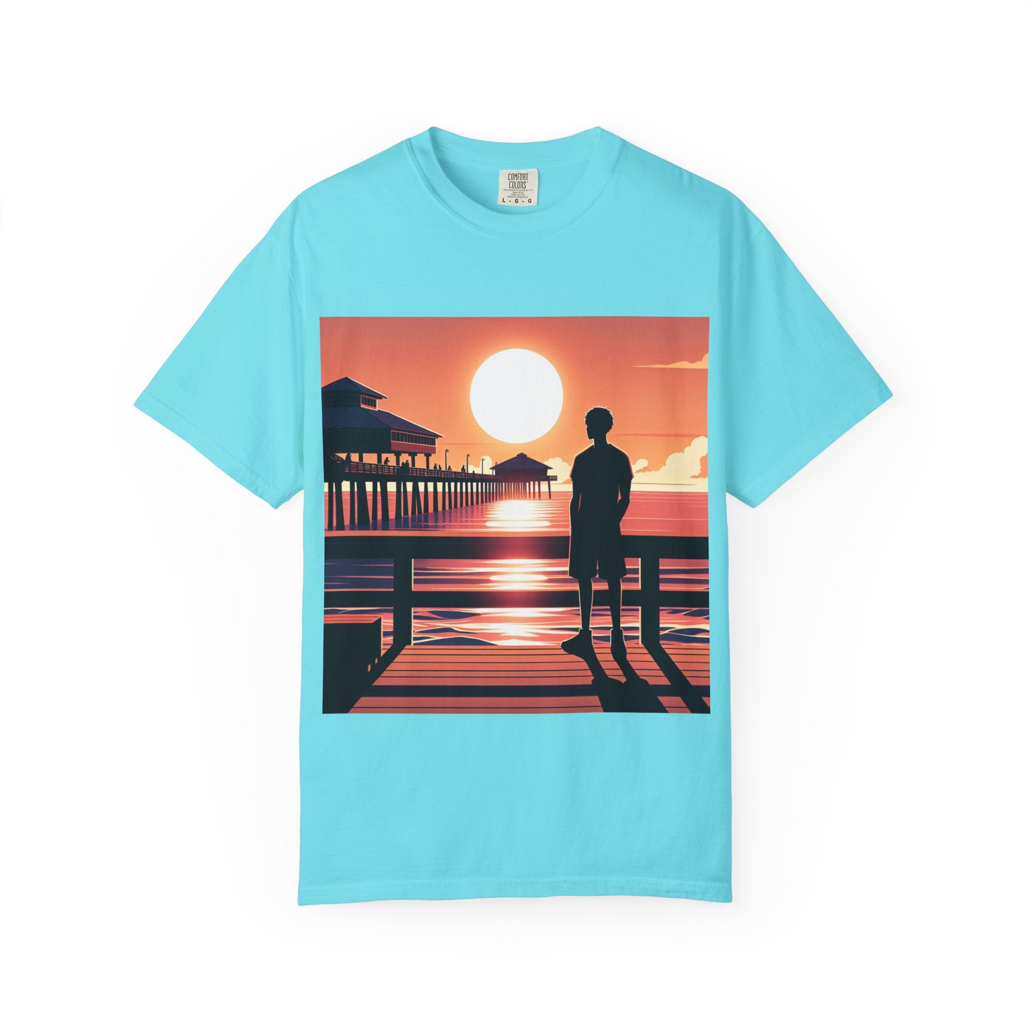 Sunset Vibes Unisex T-shirt | Nature Lover Gift, Relaxed Fit Tee, Casual Summer Wear, Art-Inspired Apparel, Travel T-shirt