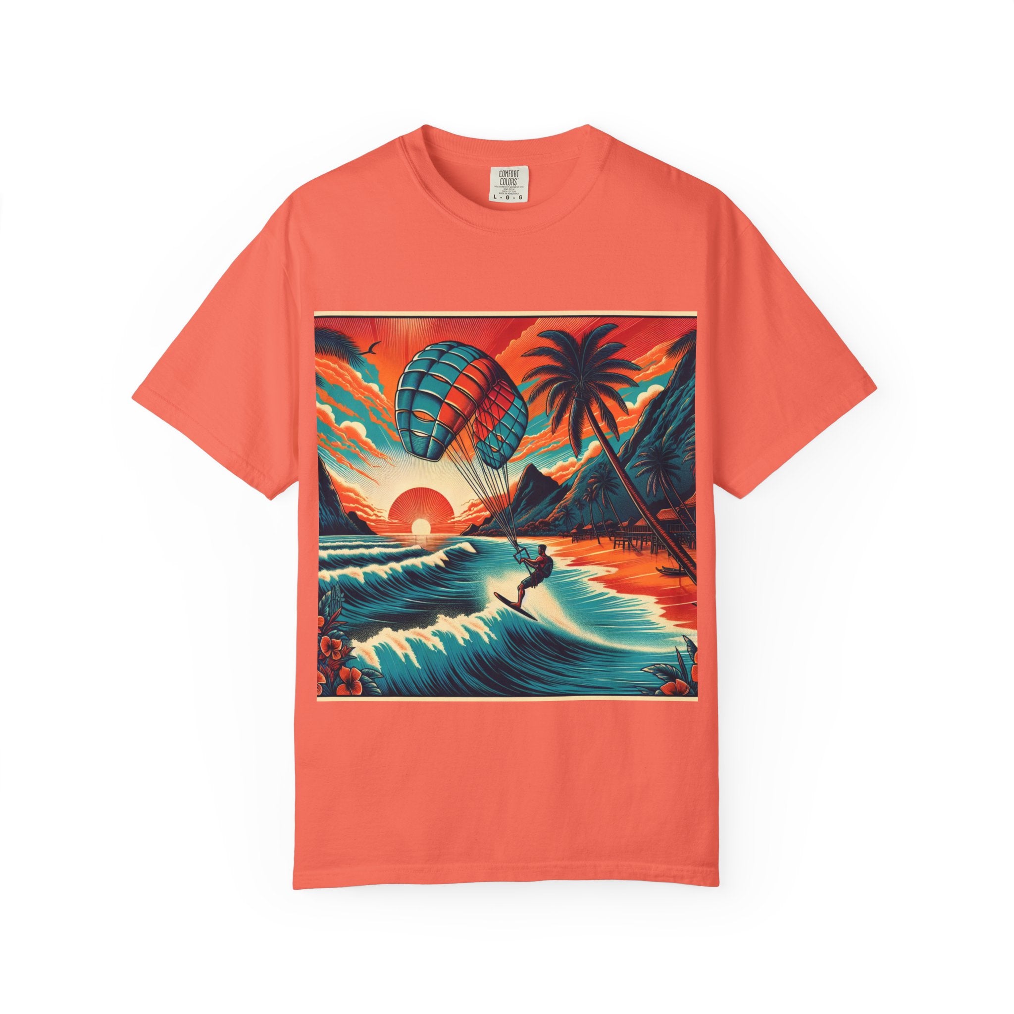 Sunset Paragliding T-Shirt | Beach Vibes Tee, Summer Style Apparel, Gifts for Surfers, Travel Lovers, Adventure Clothing