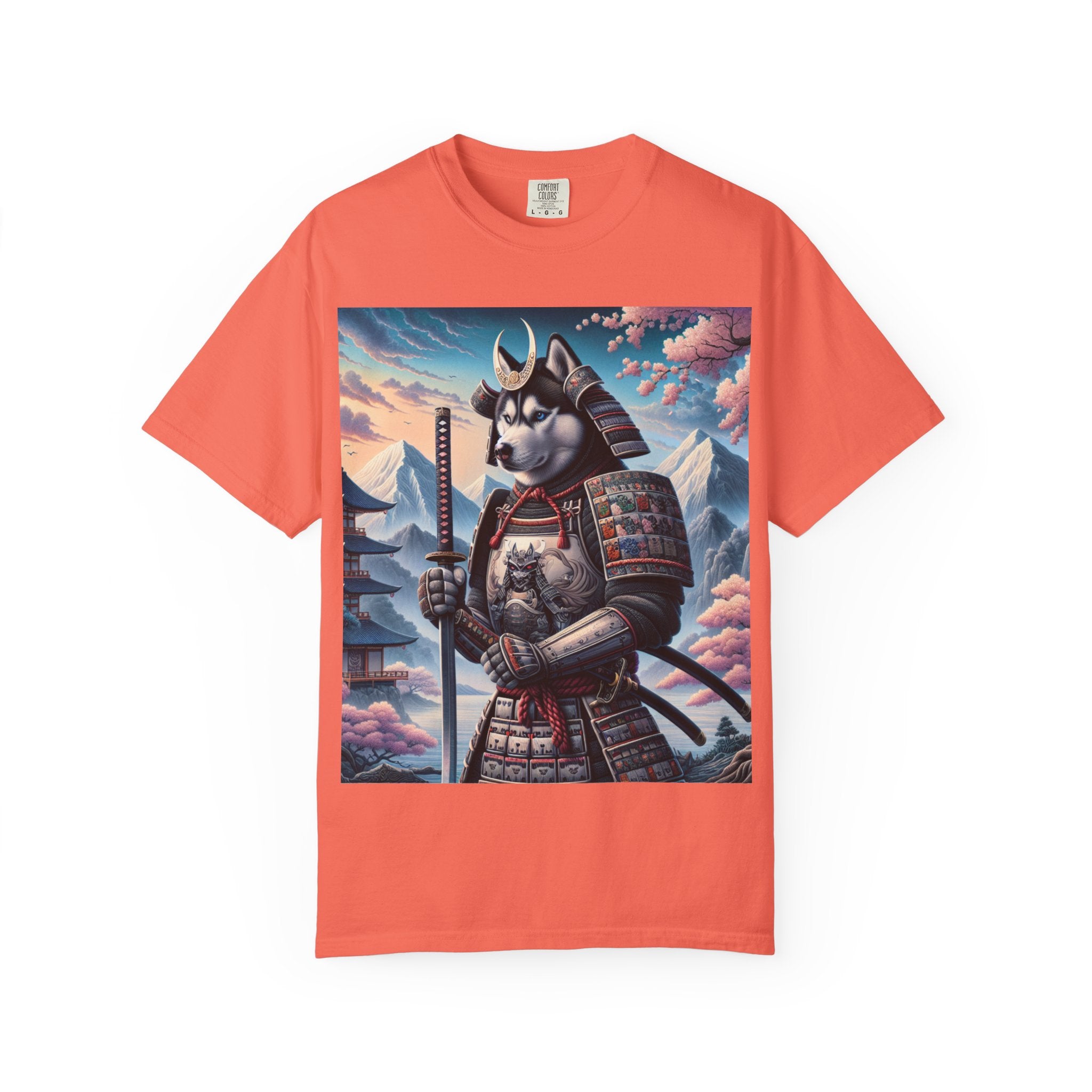 Samurai Cat T-Shirt, Unisex Graphic Tee, Vintage Style Shirt, Fun Casual Wear, Gift for Animal Lovers, Unique Artwork Apparel
