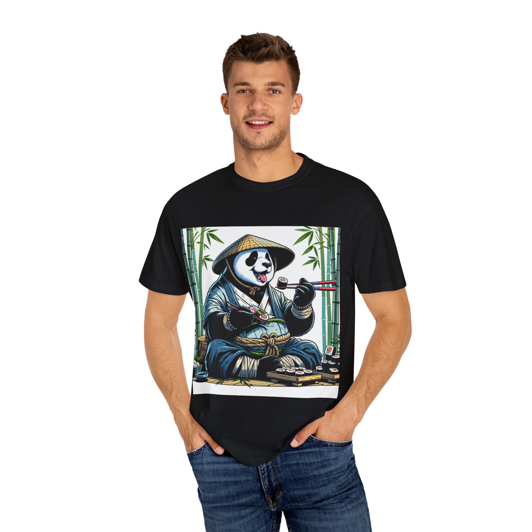 Panda Sushi Unisex T-shirt | Cute Animal Tee for Food Lovers, Gifts for Her/Him, Nature Lovers, Casual Wear, Gift for Special Occasions