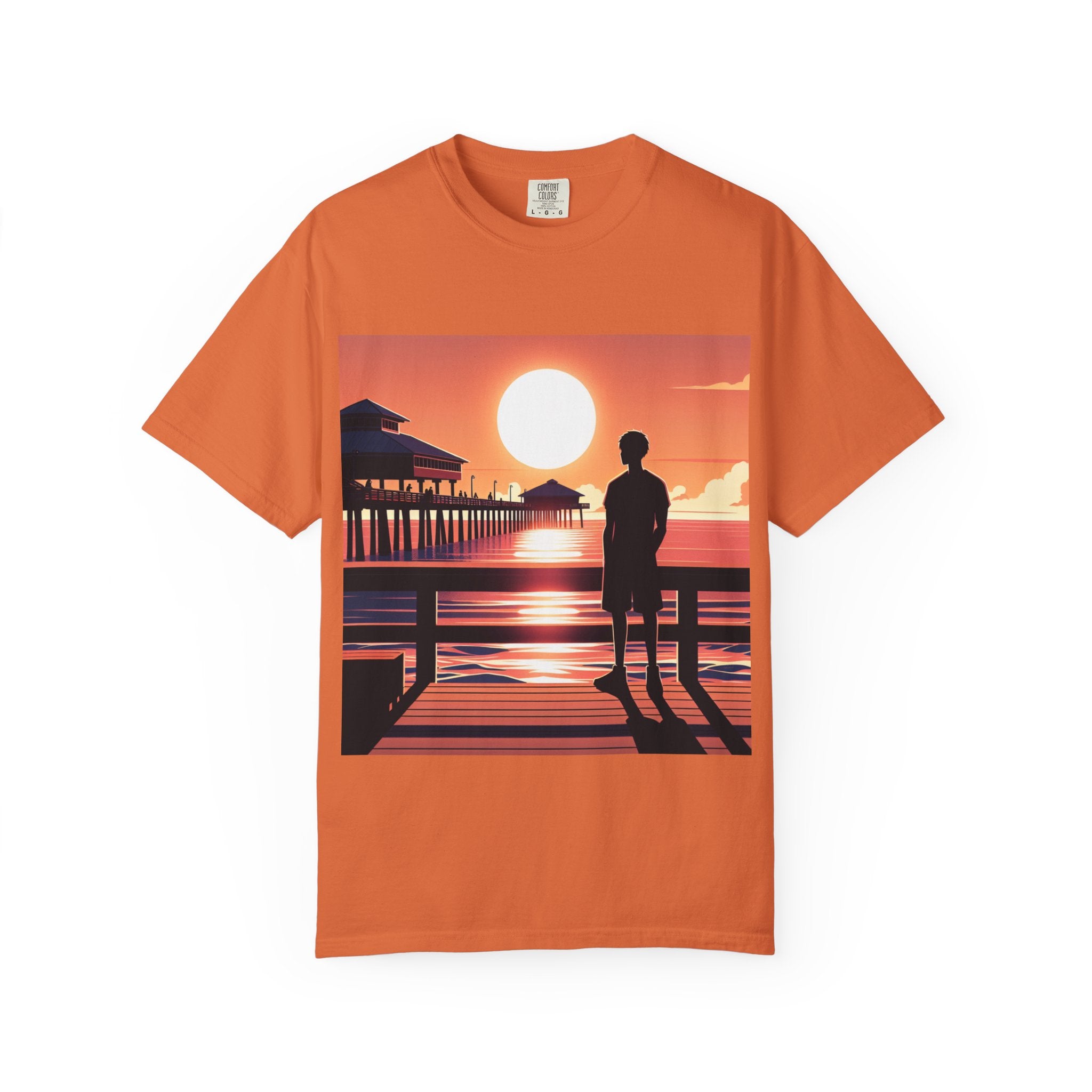 Sunset Vibes Unisex T-shirt | Nature Lover Gift, Relaxed Fit Tee, Casual Summer Wear, Art-Inspired Apparel, Travel T-shirt