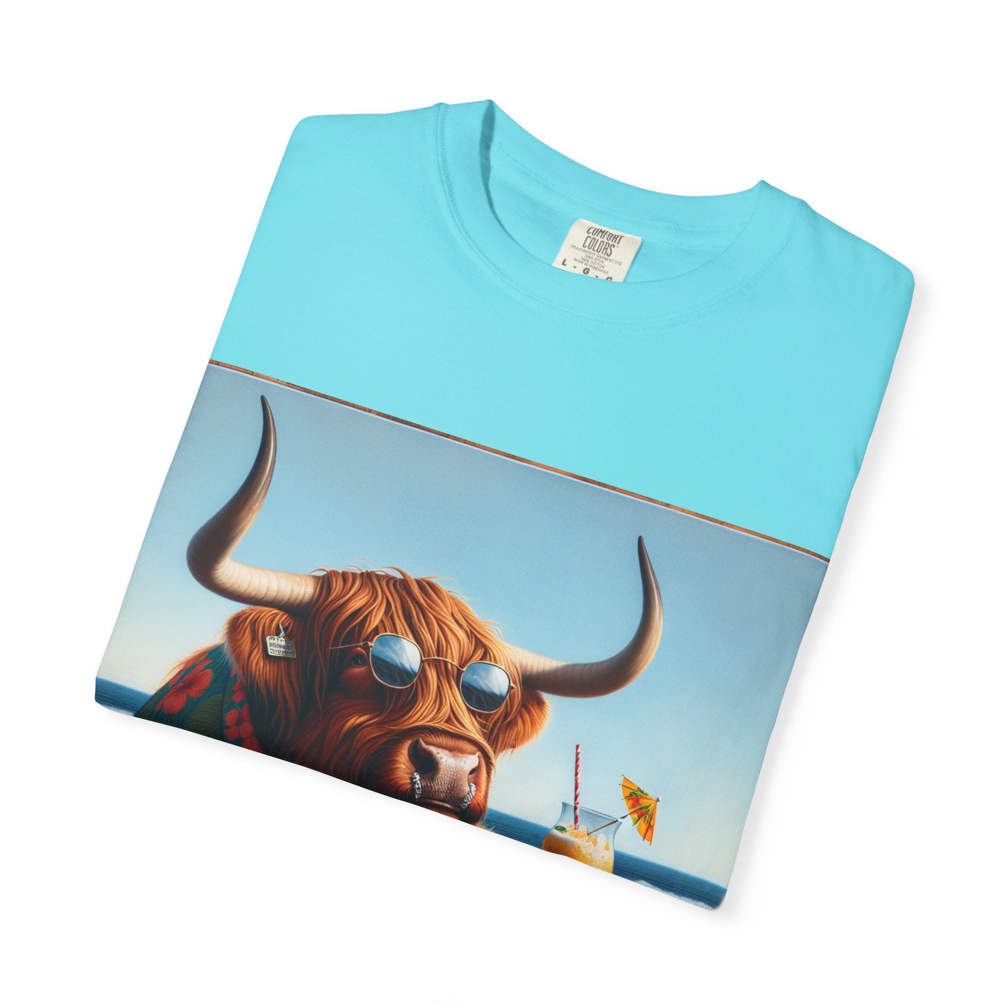 Chill Vibes Cow T-Shirt | Summer Beach Tee, Fun Animal Design, Relaxed Fit, Perfect for Vacations, Gifts