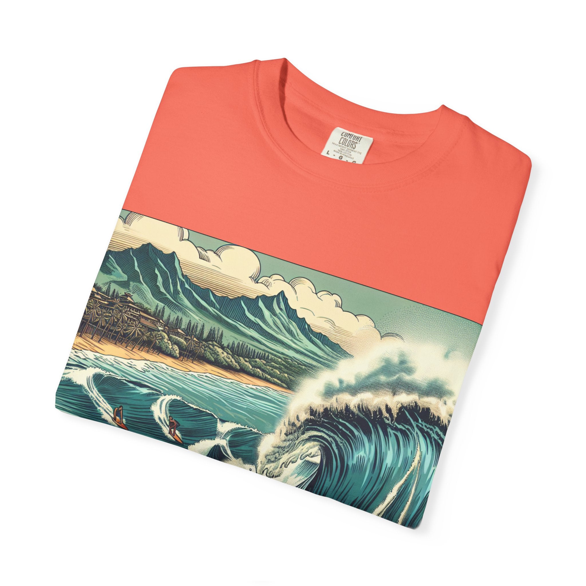 Surfing Waves T-Shirt, Relaxed Summer Style, Beach Lovers Gift, Unisex Tee, Vintage Surf Art, Summer Fun Apparel
