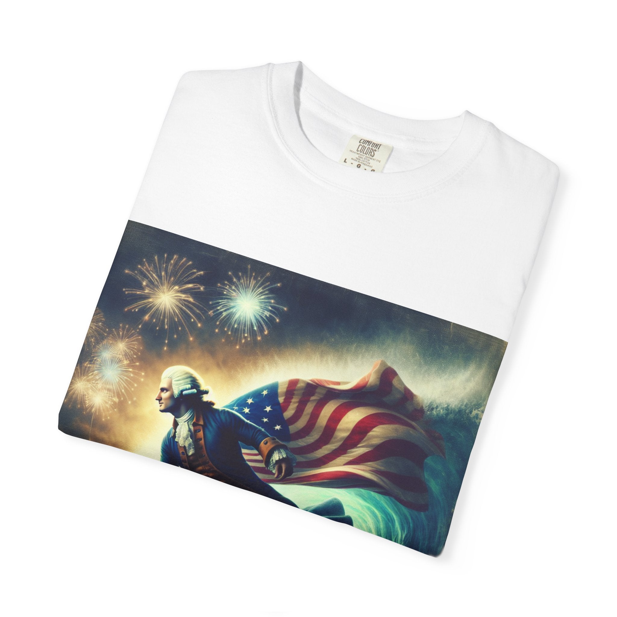 Patriotic Surfing T-Shirt, 4th of July Tee, Unisex Casual Shirt, Gift for Surfers, Independence Day Apparel